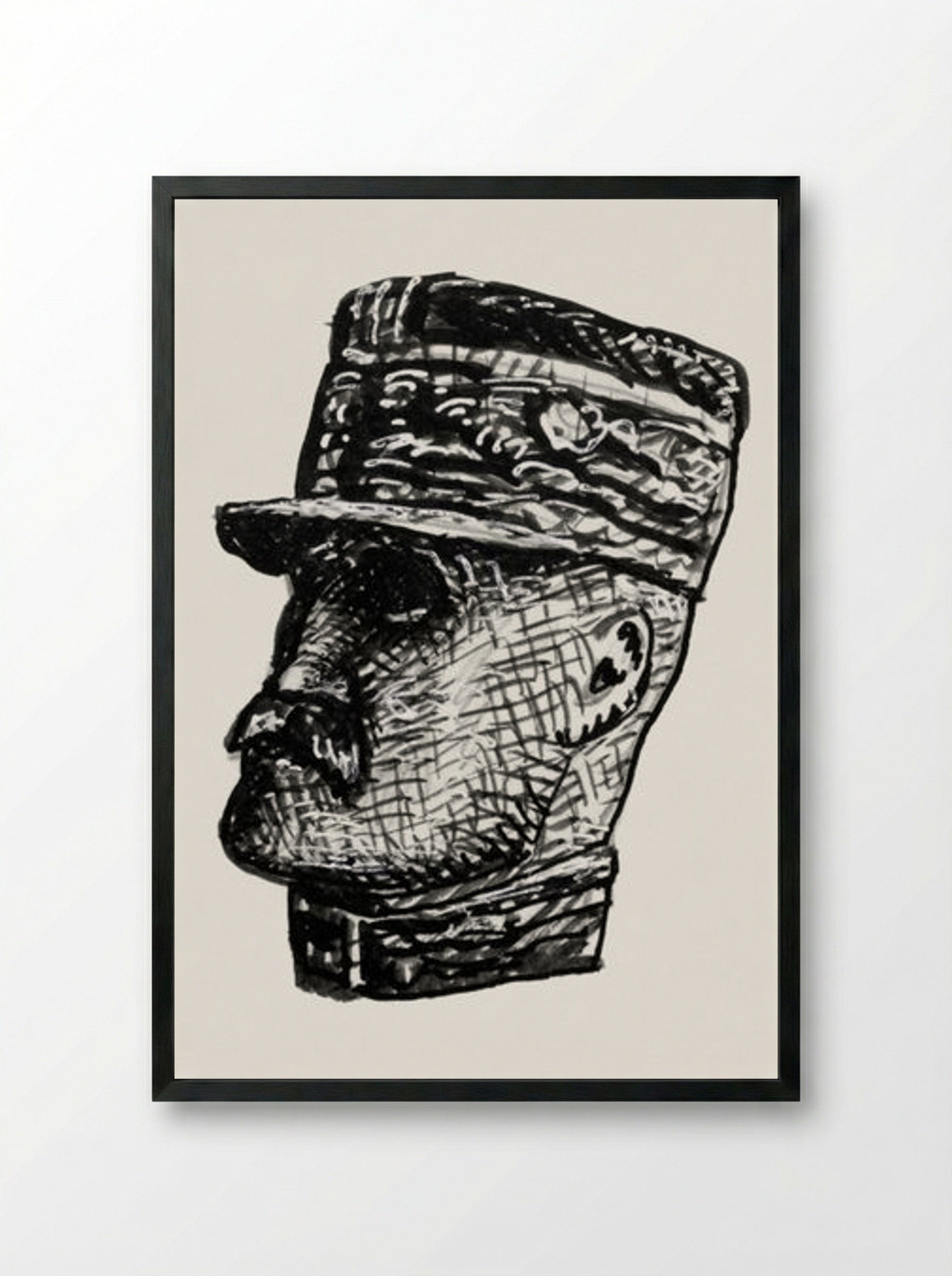 Portrait of Ferdinand Foch - Leo Gestel - Framed Print Black