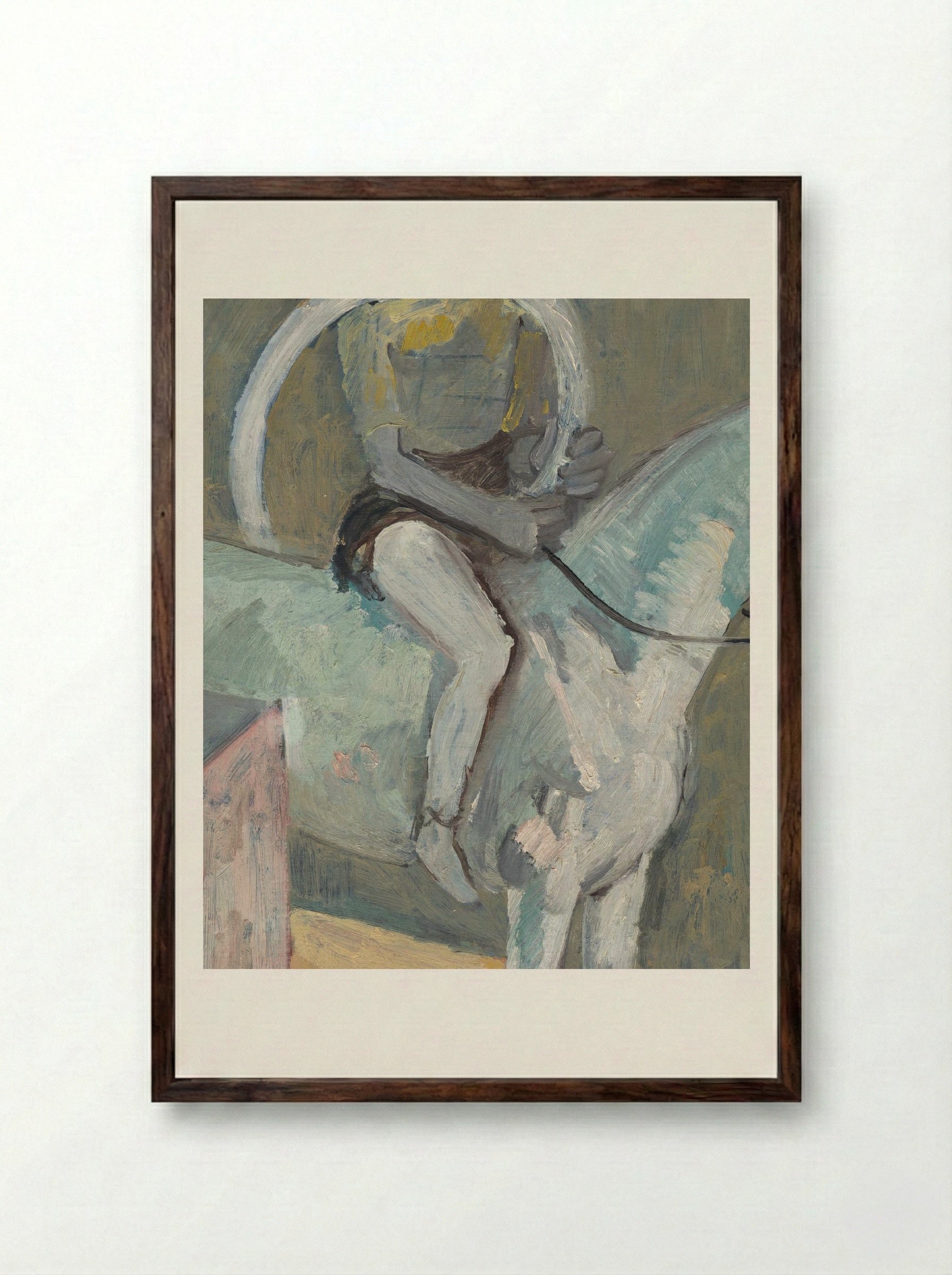 Circus Rider at Holy Communion - Cyprián Majerník - Framed Print Dark Wood