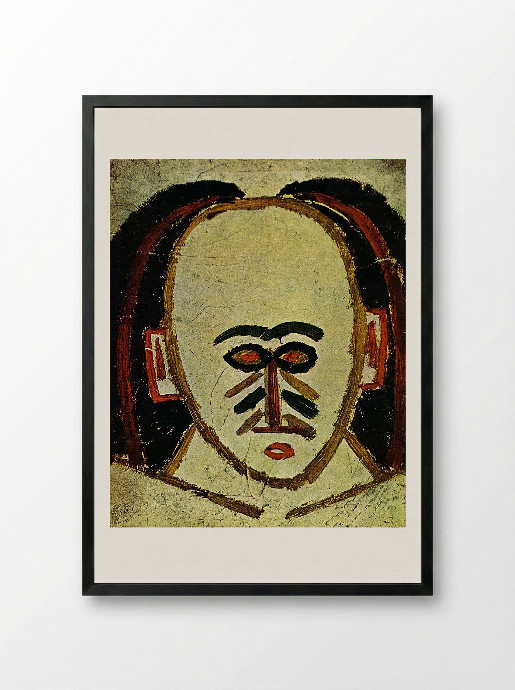 Head of a Man - Alexej von Jawlensky - Framed Print Black