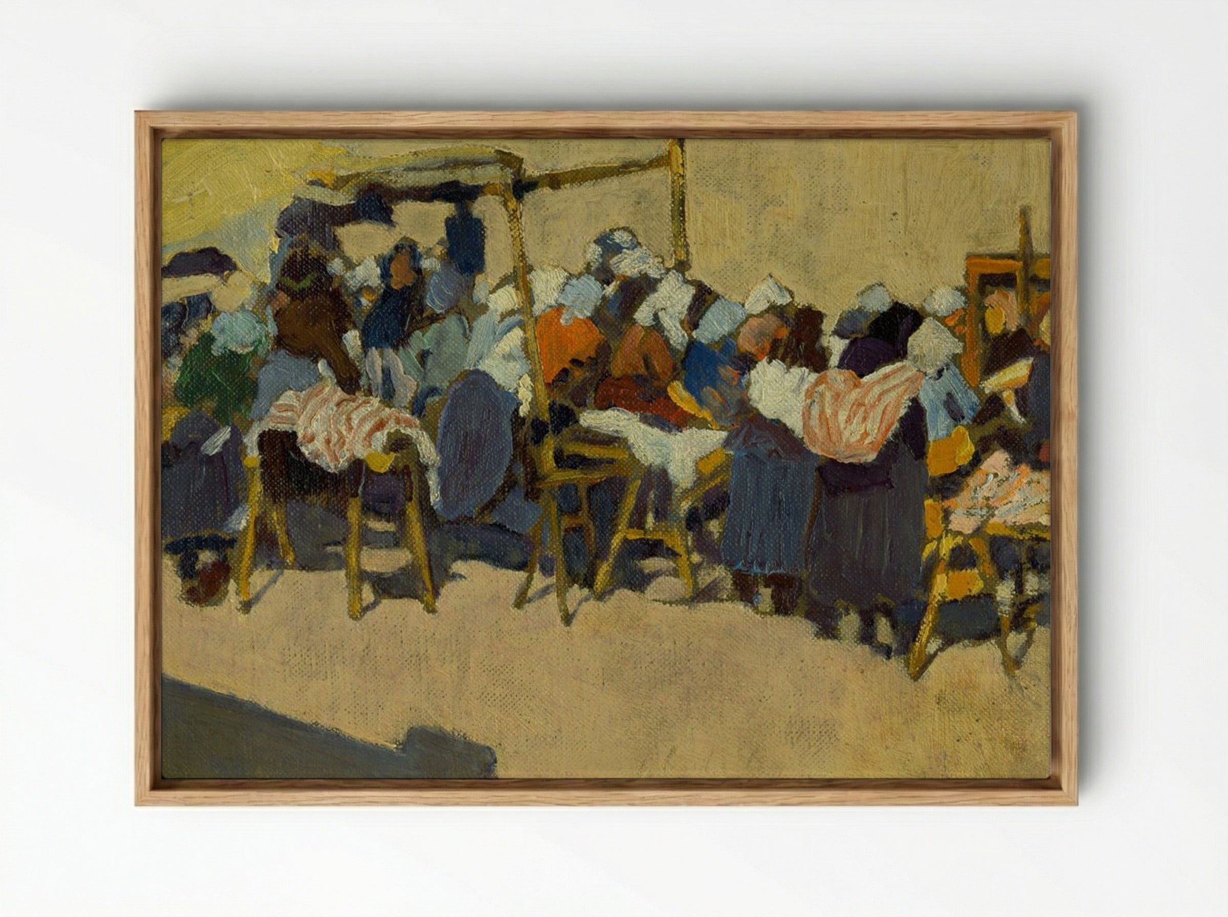 On the Market - Konstantin Bauer - Framed Canvas Wood