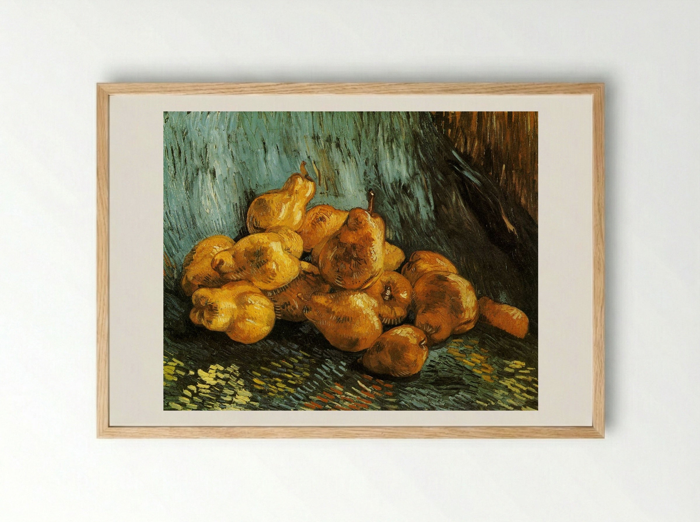 Still Life with Pears - Vincent van Gogh - Framed Print Wood