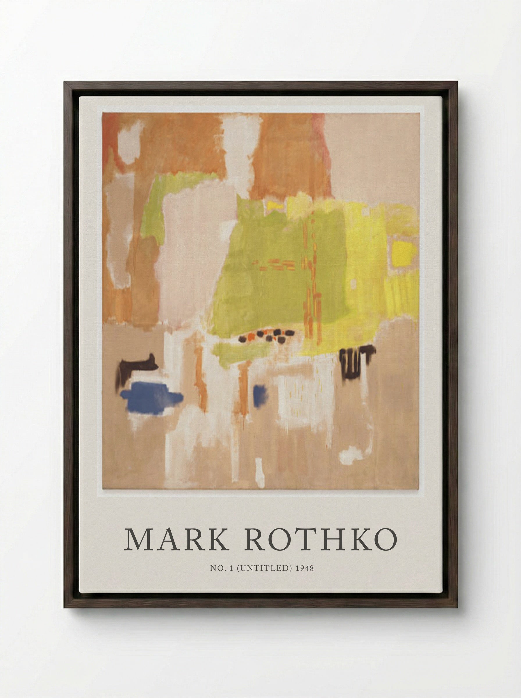 No. 1 (Untitled) - Mark Rothko - Framed Canvas Dark Wood