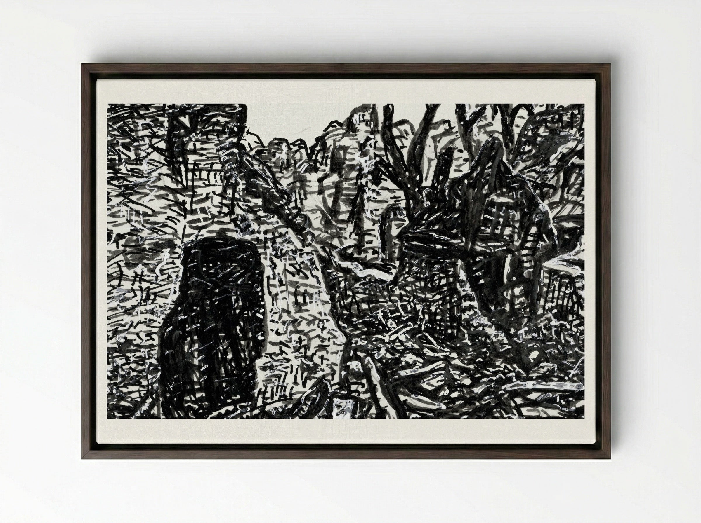 Devastation of the Second World War - Leo Gestel - Framed Canvas Dark Wood