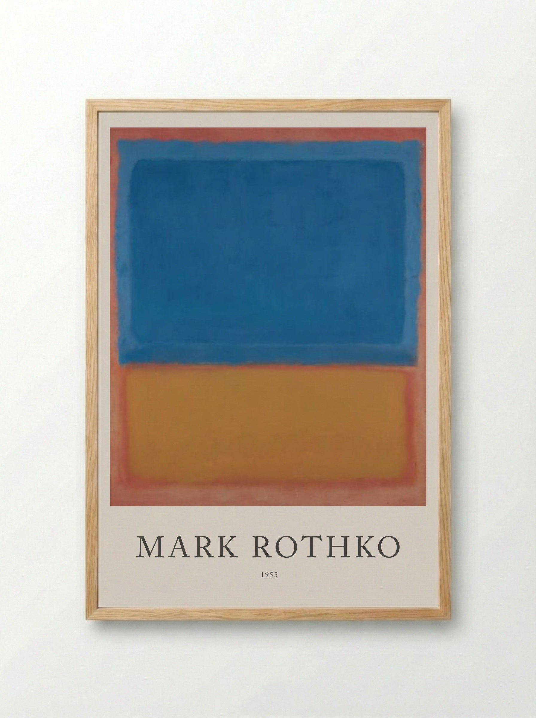 Untitled (Blue and Yellow Rectangles) - Mark Rothko - Framed Print Wood