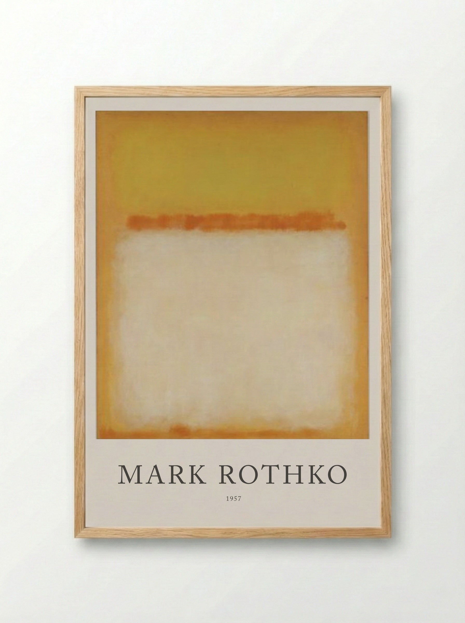 Untitled (Yellow, Orange, White) - Mark Rothko - Framed Print Wood
