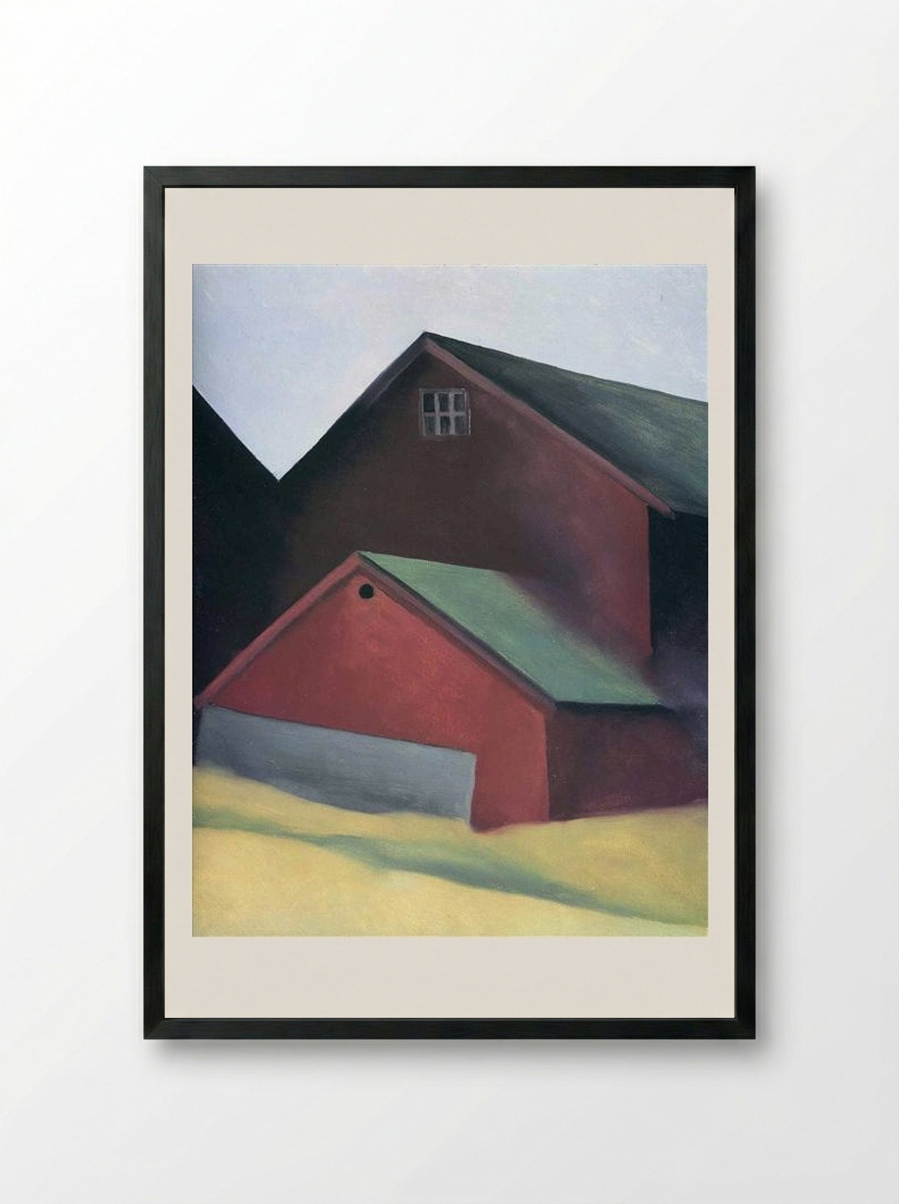 Ends Of Barns - Georgia O'Keeffe - Framed Print Black