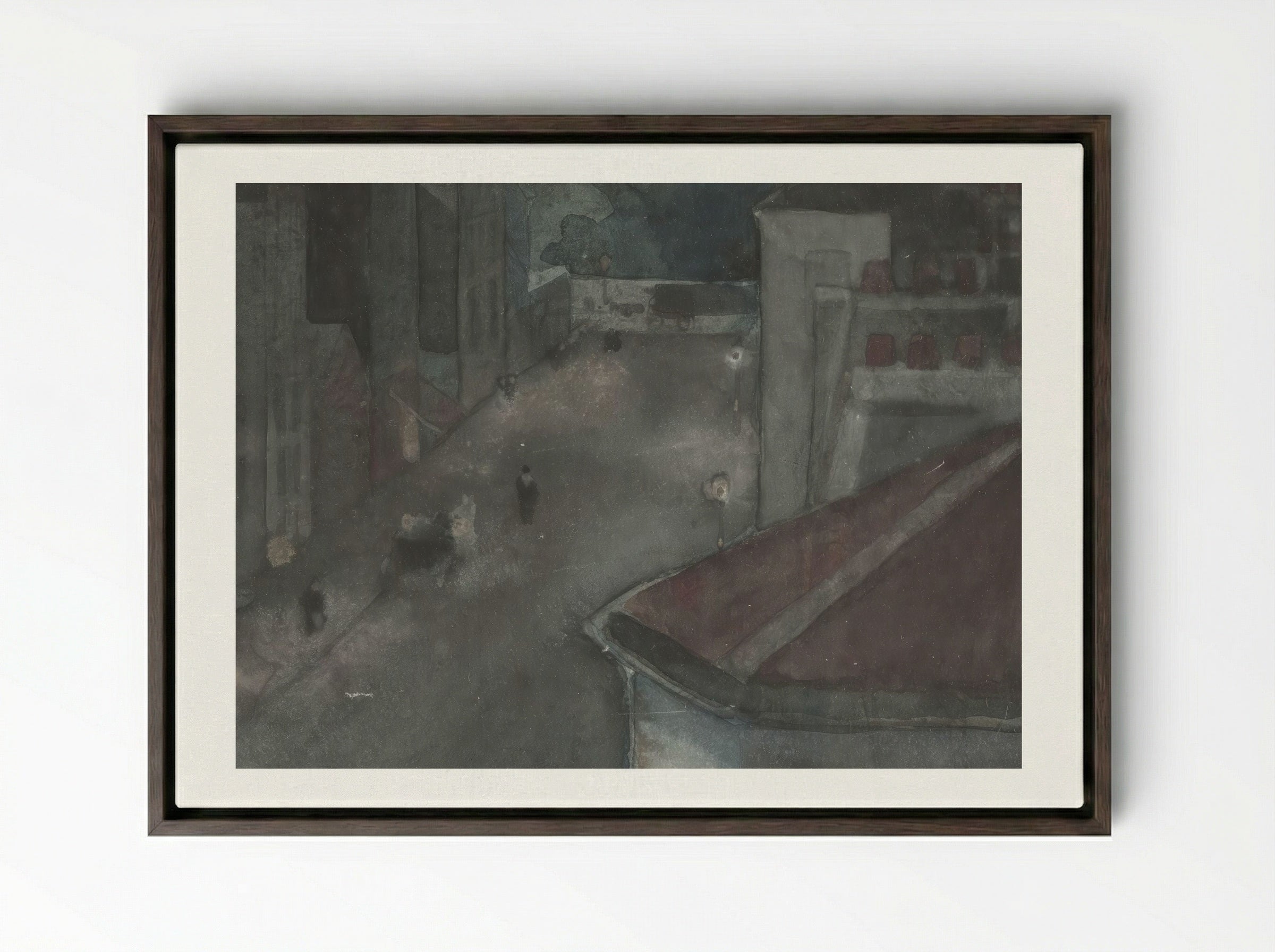 From the Sixth Floor - Théophile Alexandre Steinlen - Framed Canvas Dark Wood