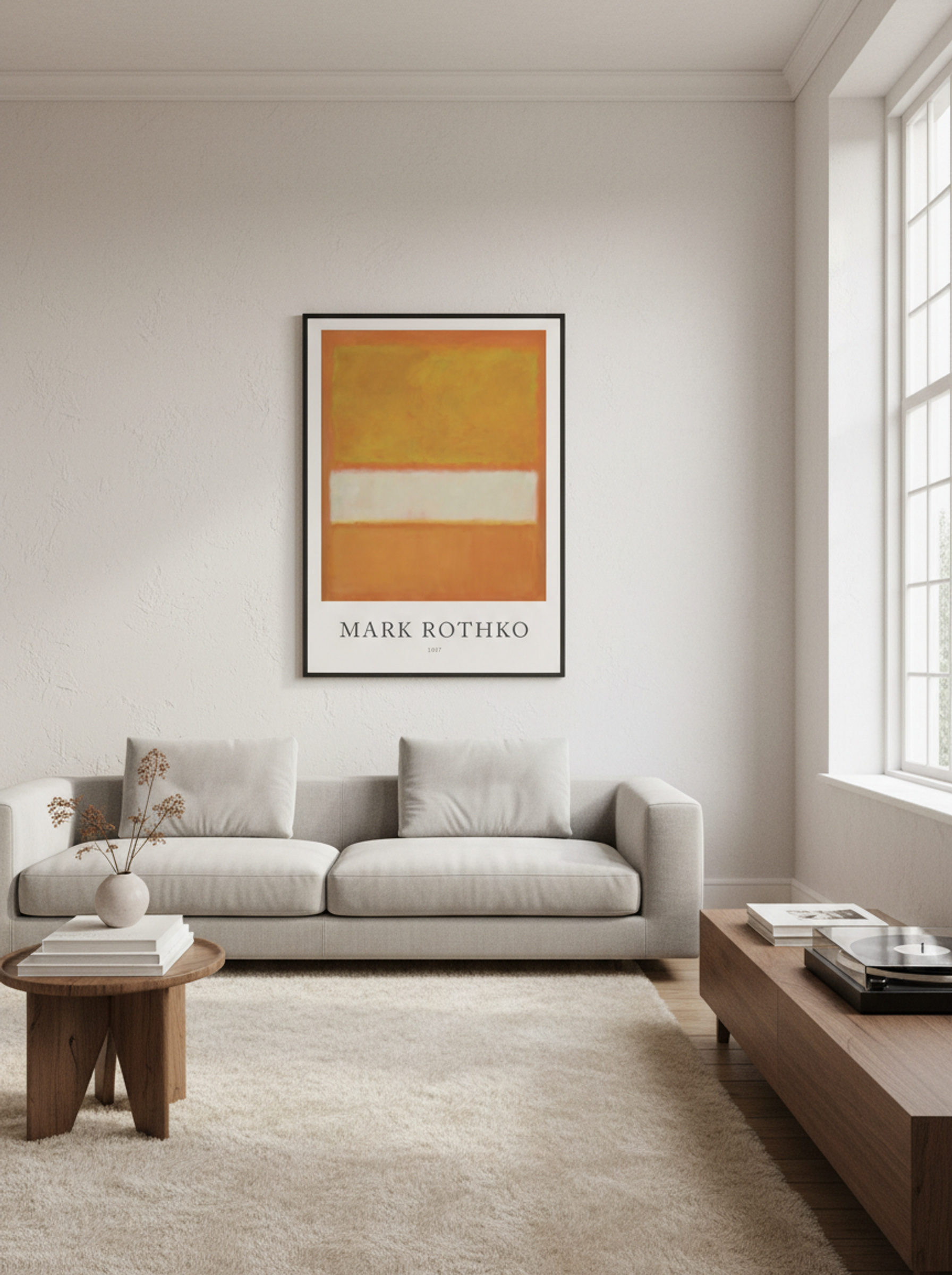 Untitled (Orange, White, and Orange) - Mark Rothko - Lifestyle