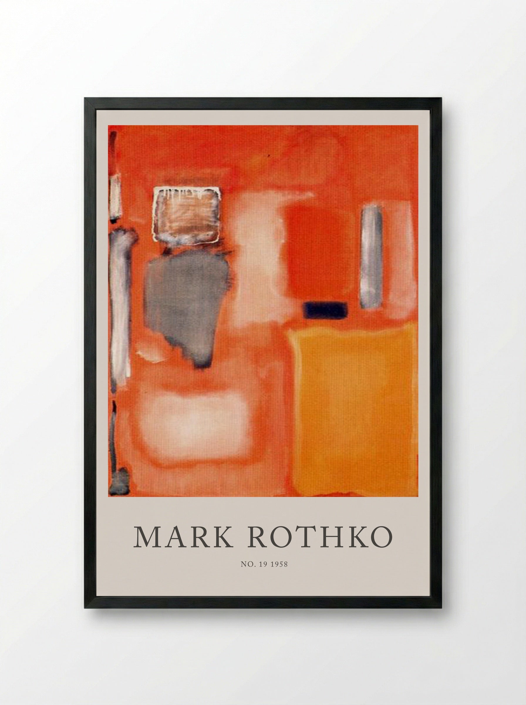 No. 19 - Mark Rothko - Framed Print Black
