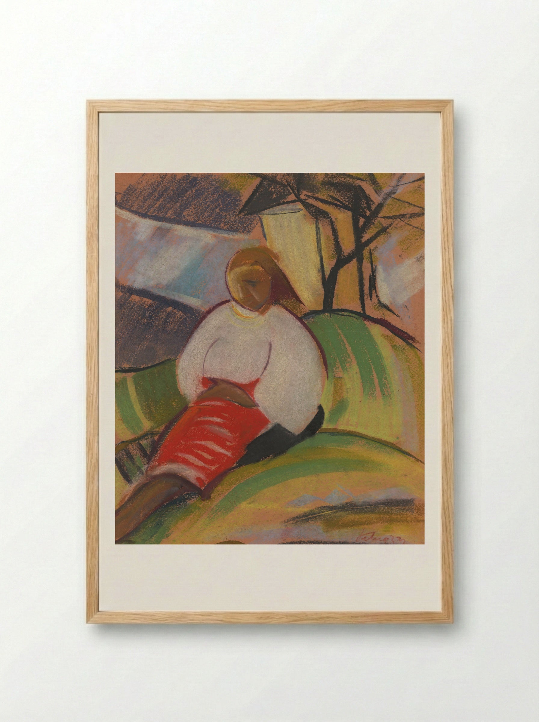 Girl in a Red Skirt - Zolo Palugyay - Framed Print Wood