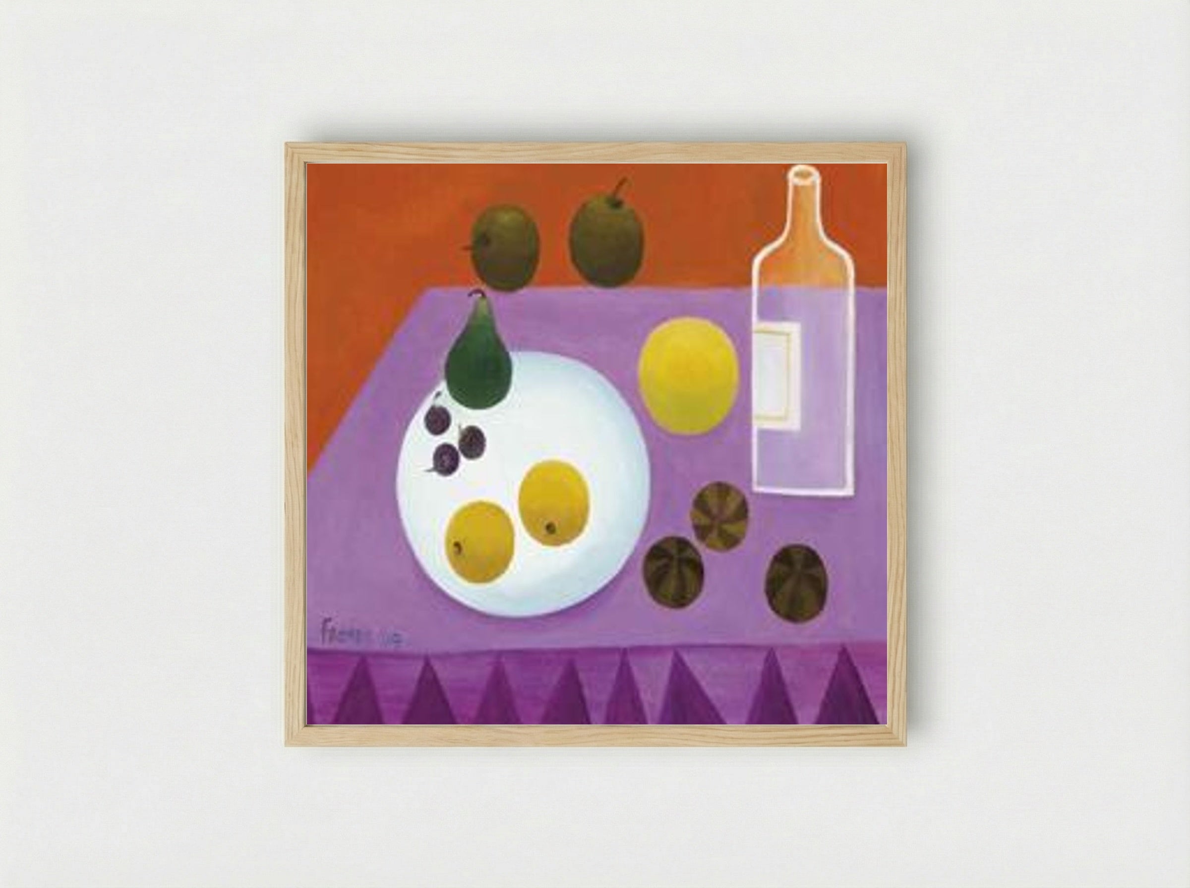 Fruit - Mary Fedden - Framed Print Wood