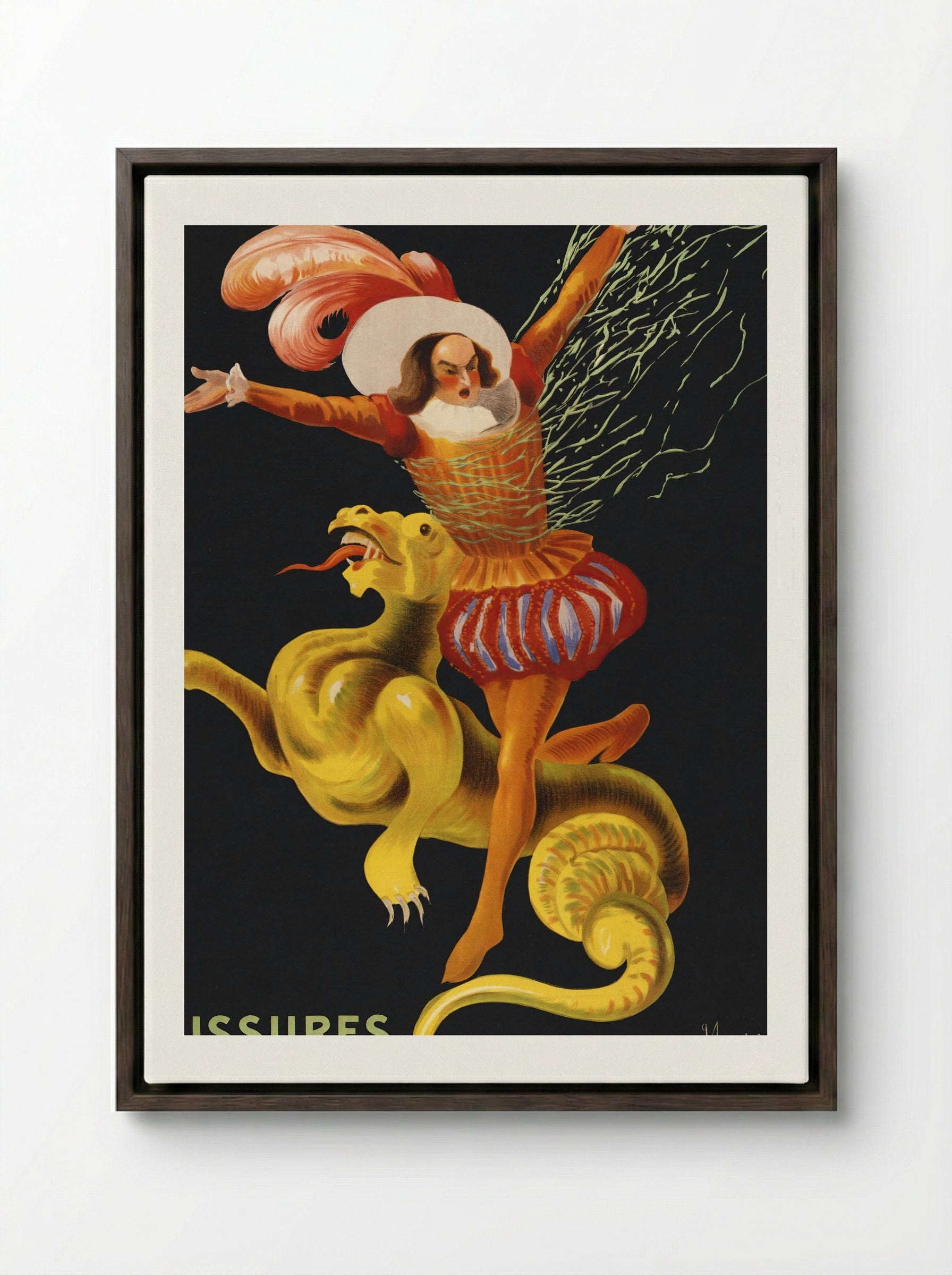Chaussures Perrouin Frères, Nantes - Leonetto Cappiello - Framed Canvas Dark Wood