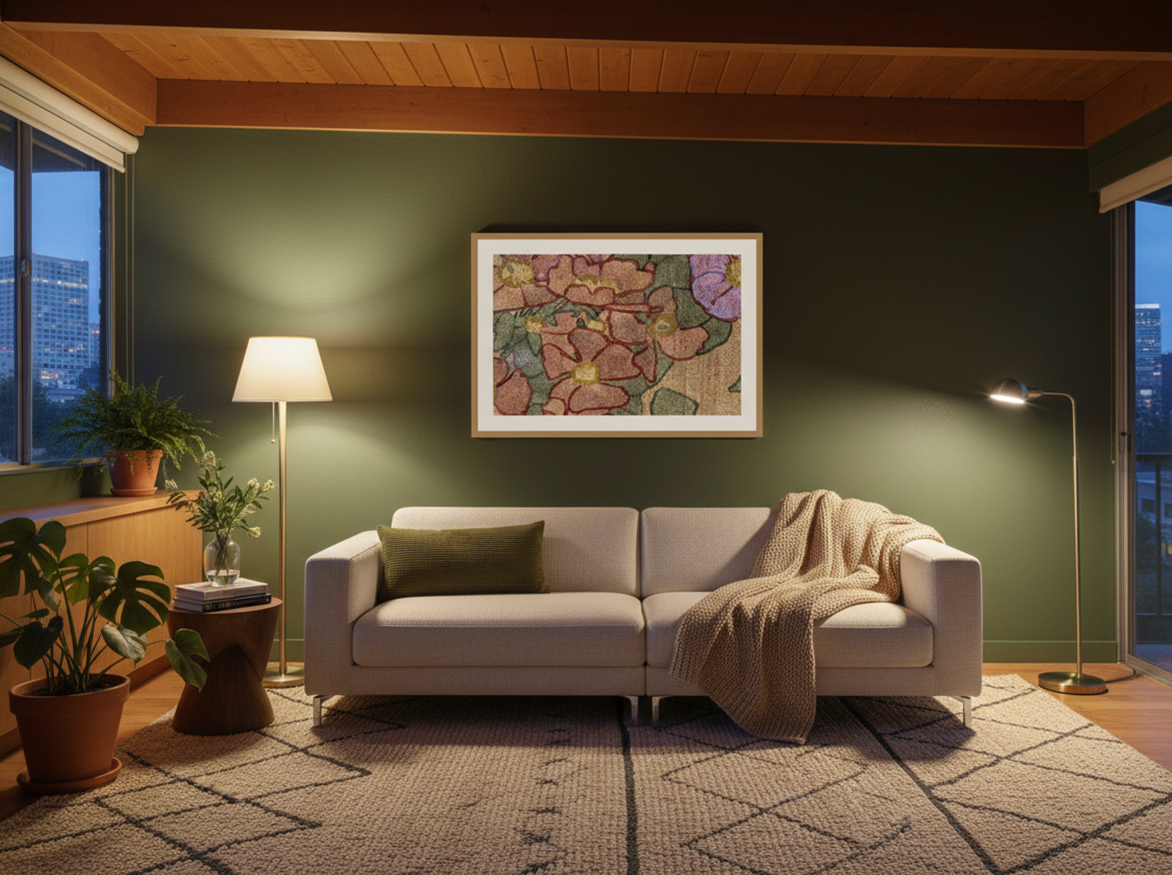 Pink Roses on Terracotta Color Ground (1915) - Hannah Borger Overbeck - Lifestyle