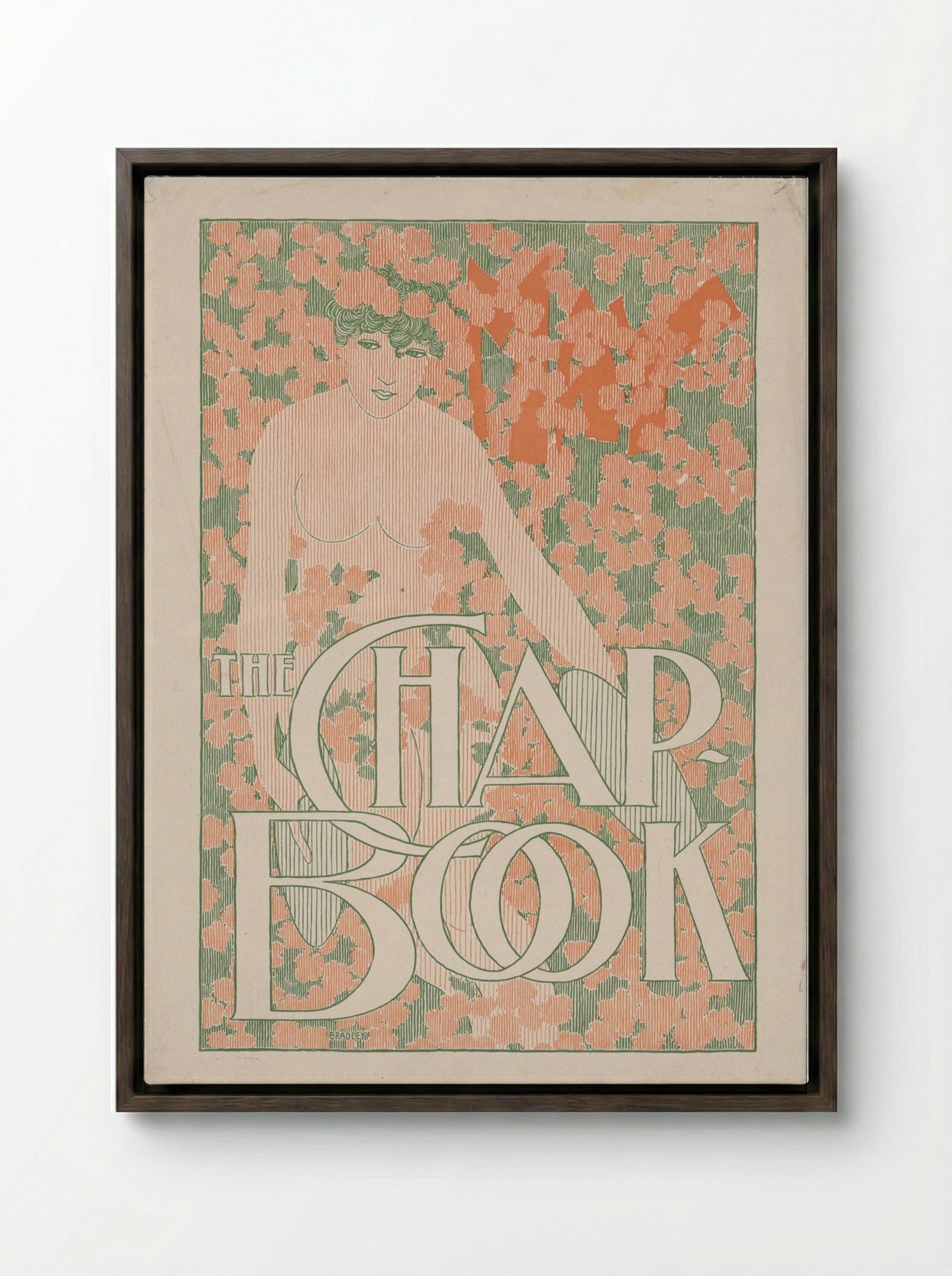 The Chap-Book No. 4, May - Will H. Bradley - Framed Canvas Dark Wood