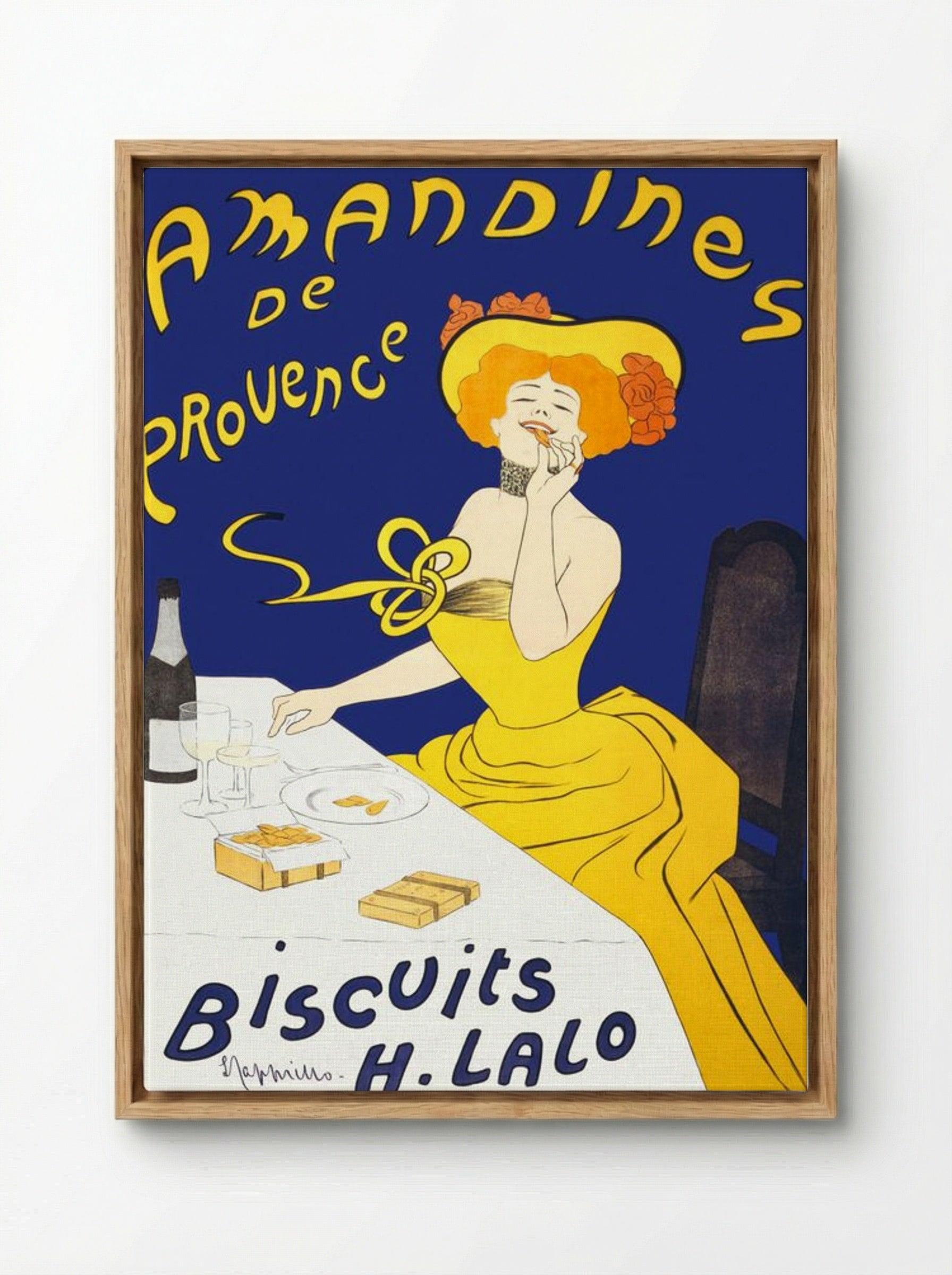 Amandines de Provence Biscuits H. Lalo - Leonetto Cappiello - Framed Canvas Wood
