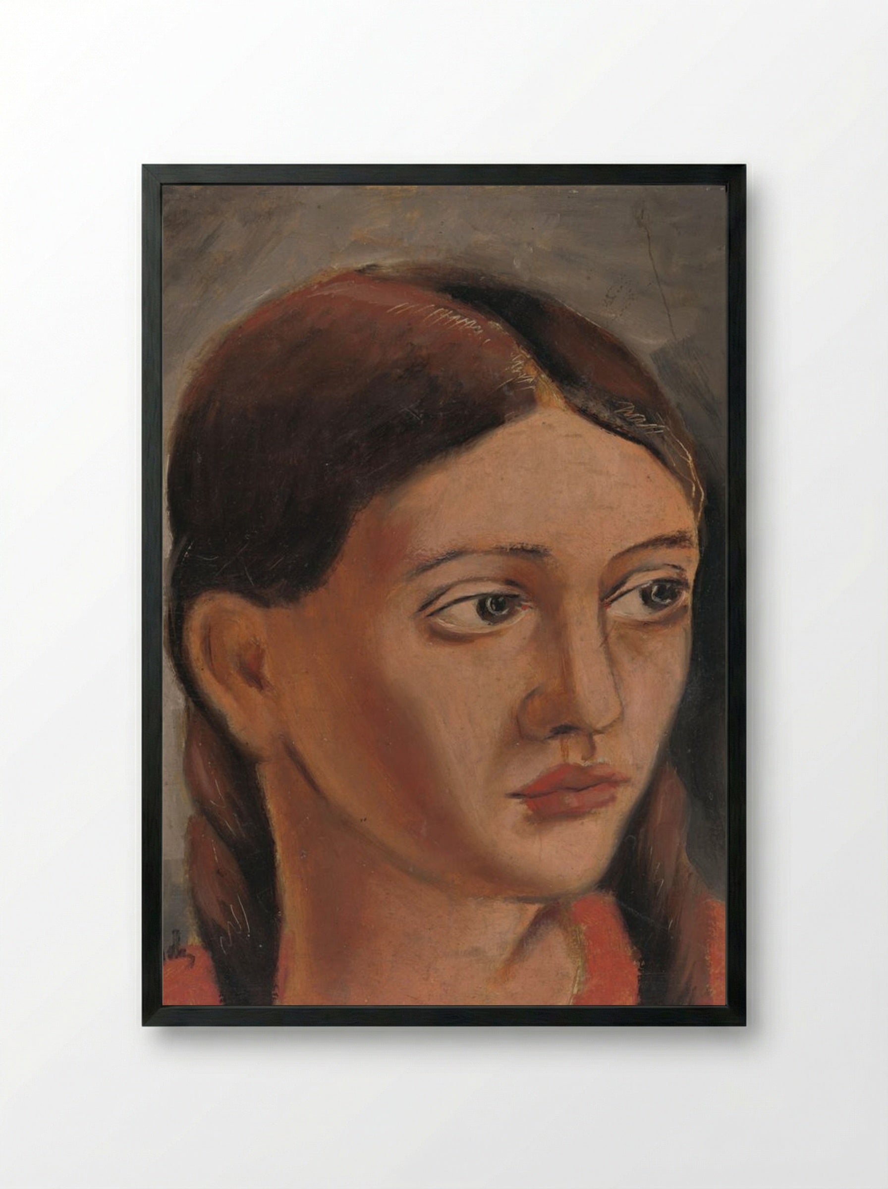 Girl's Head - Mikuláš Galanda - Framed Print Black