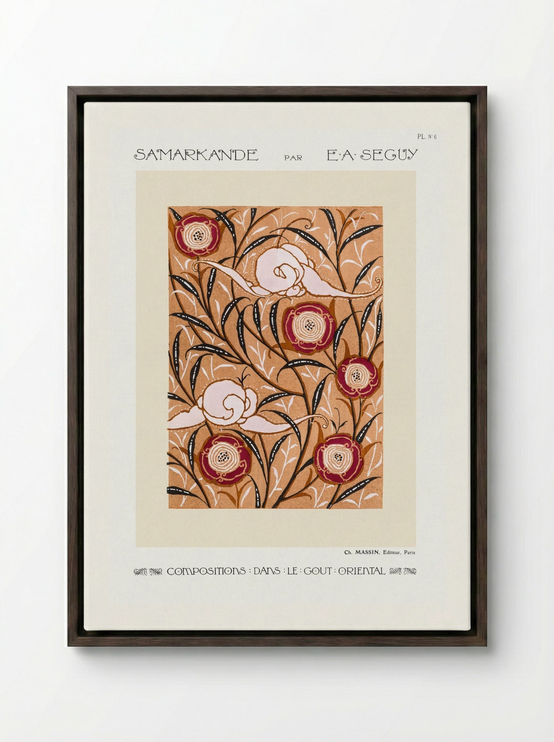 Samarkande, Plate No. 6 - Émile-Allain Séguy - Framed Canvas Dark Wood