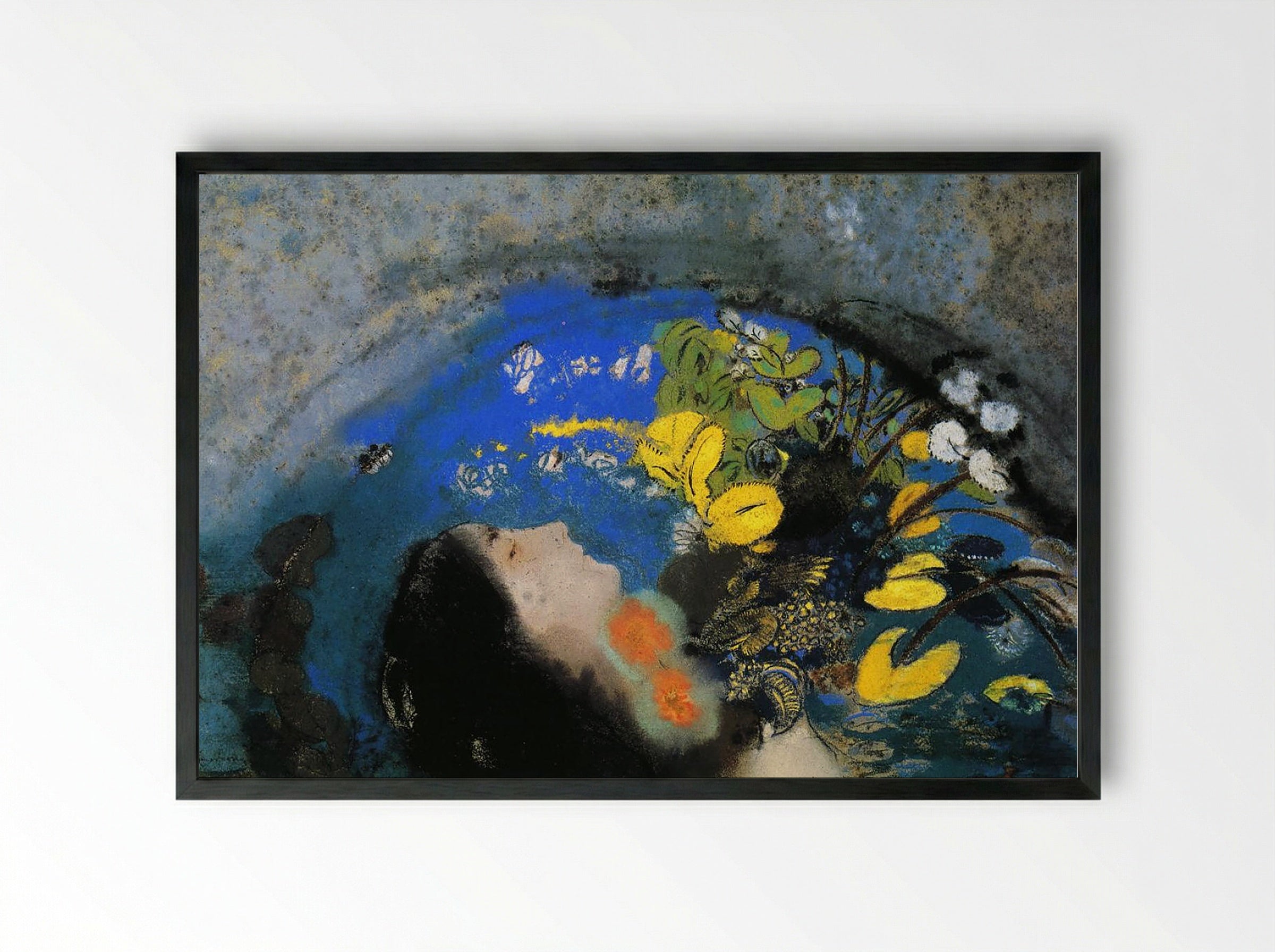 Ophelia - Odilon Redon - Framed Print Black