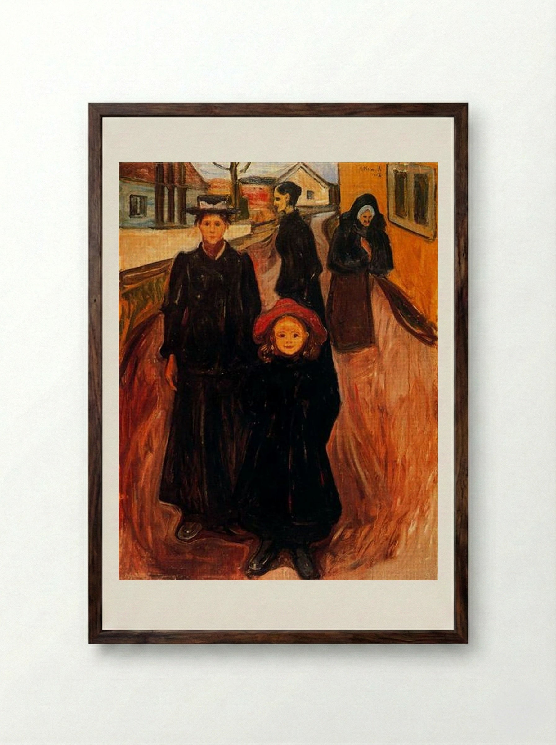 The Four Ages of Life - Edvard Munch - Framed Print Dark Wood