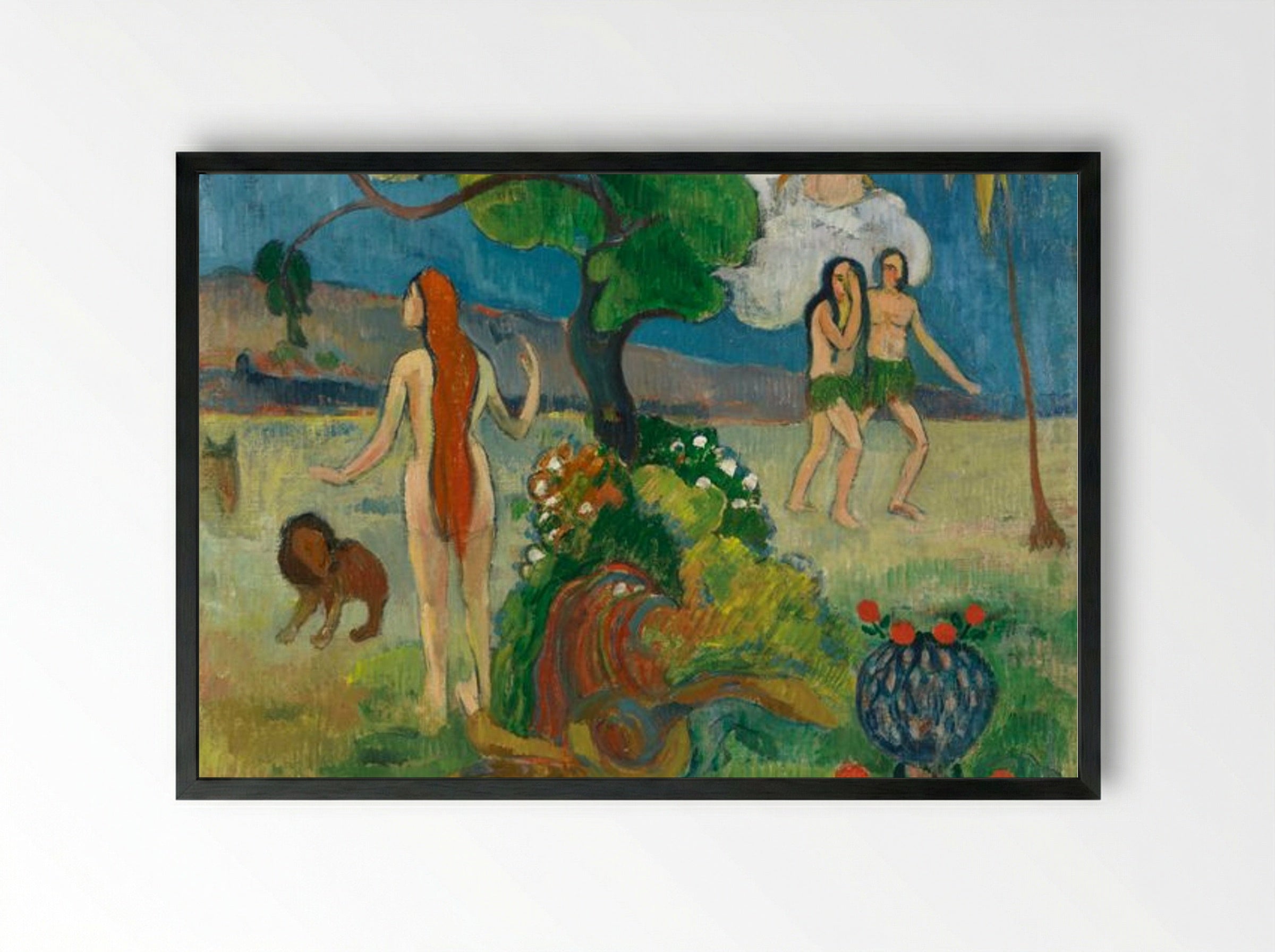 Paradise Lost - Paul Gauguin - Framed Print Black