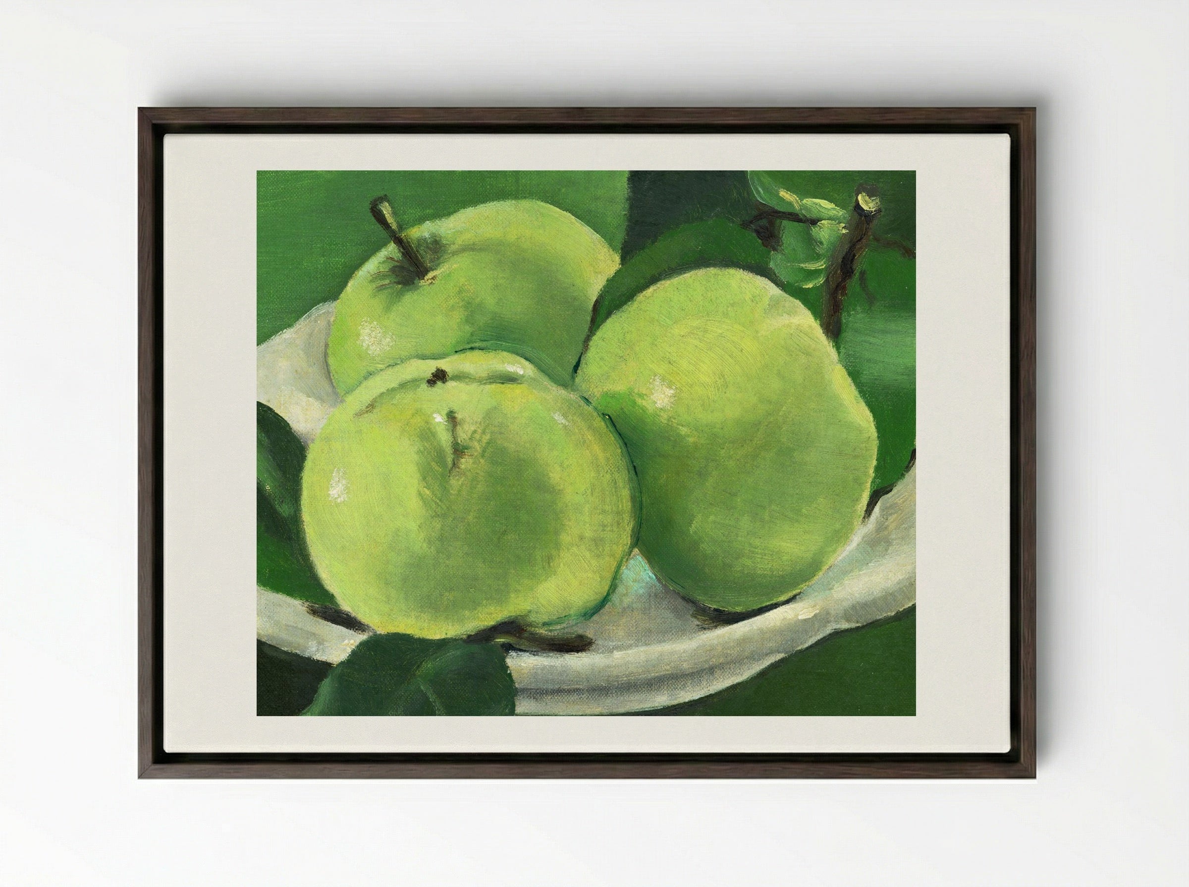 Still Life with Apples - Mikuláš Galanda - Framed Canvas Dark Wood