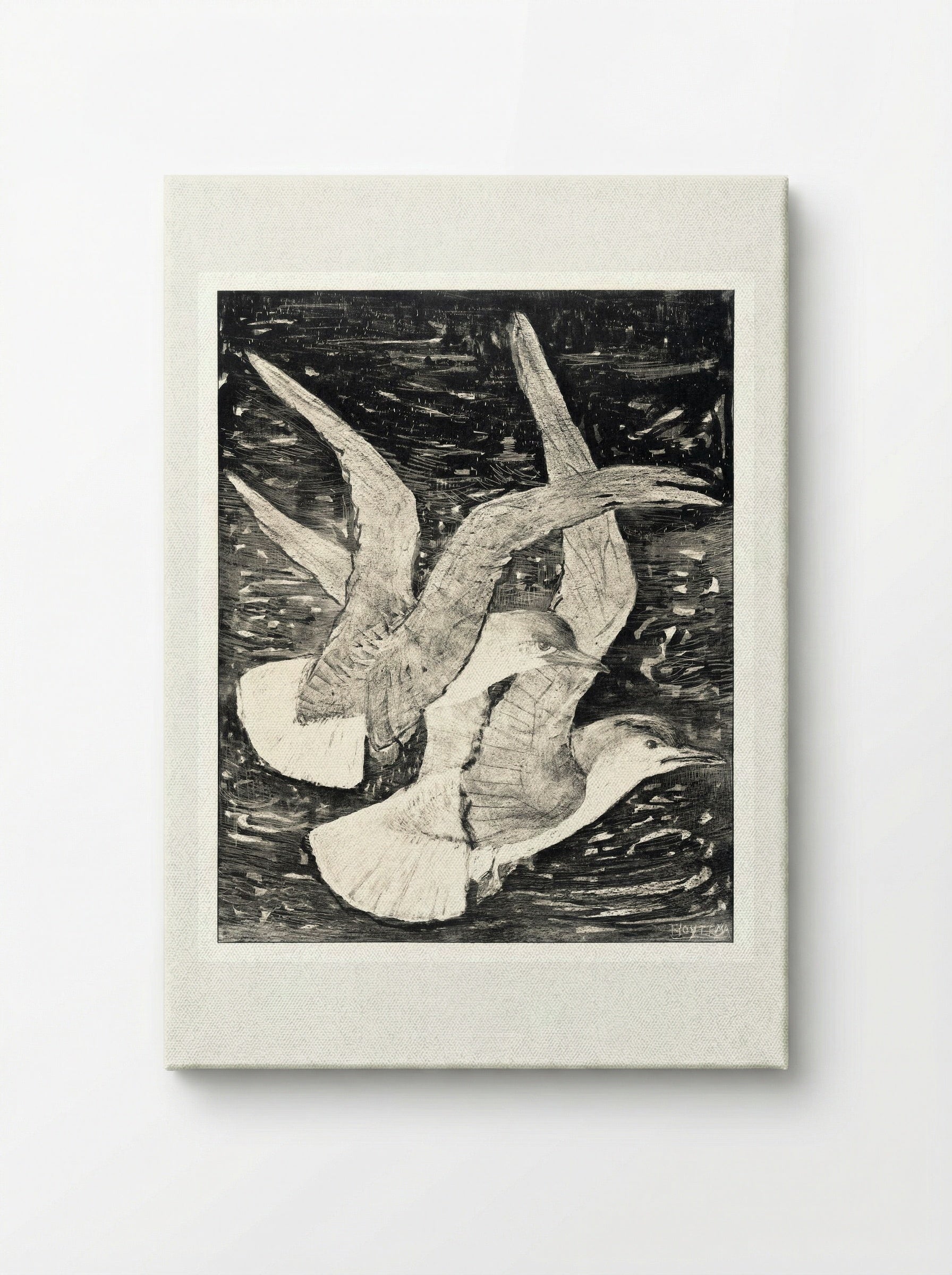 Two Flying Gulls - Theo van Hoytema - Canvas