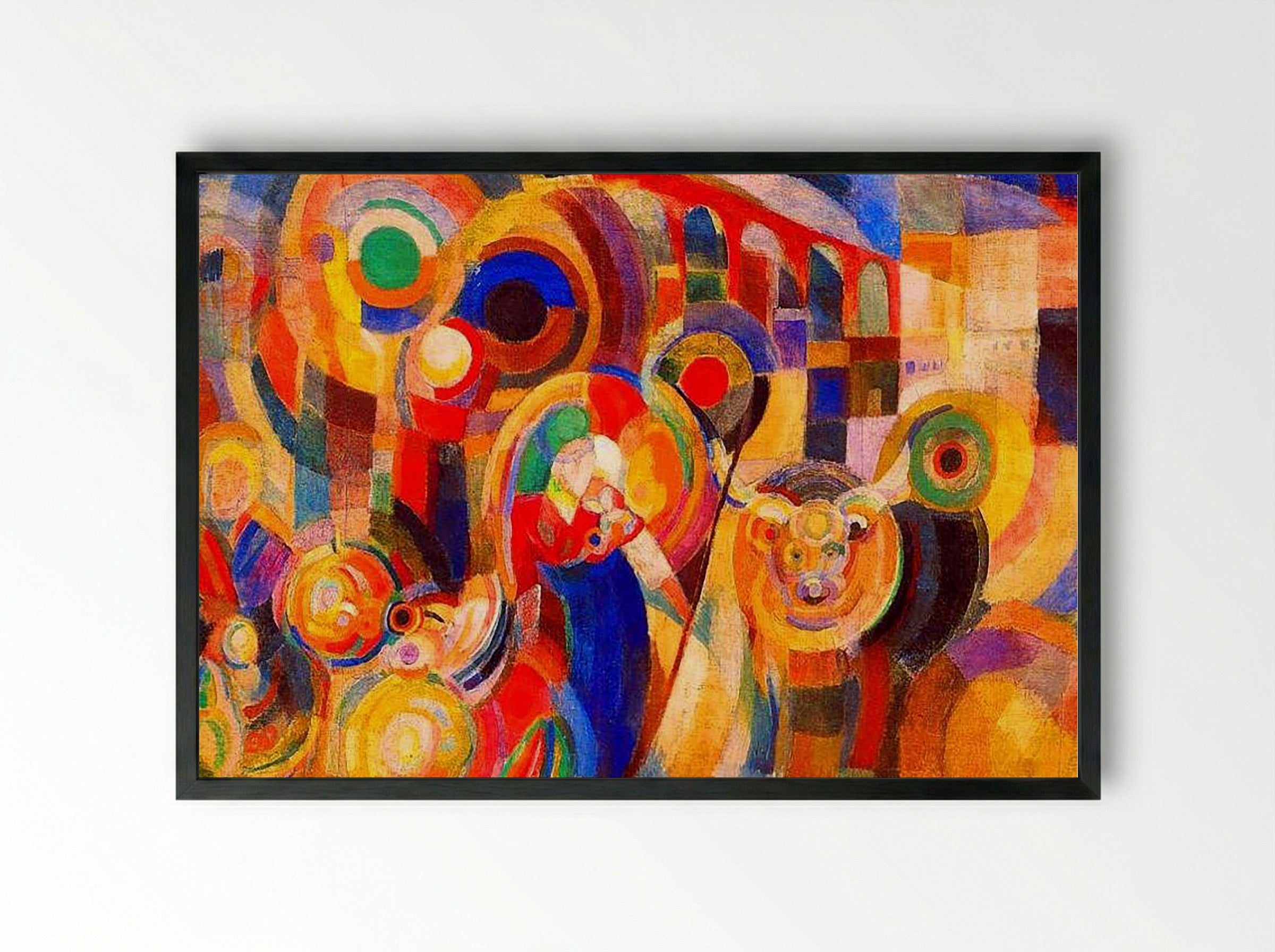 Marché au Minho (Market at Minho) - Sonia Delaunay-Terk - Framed Print Black