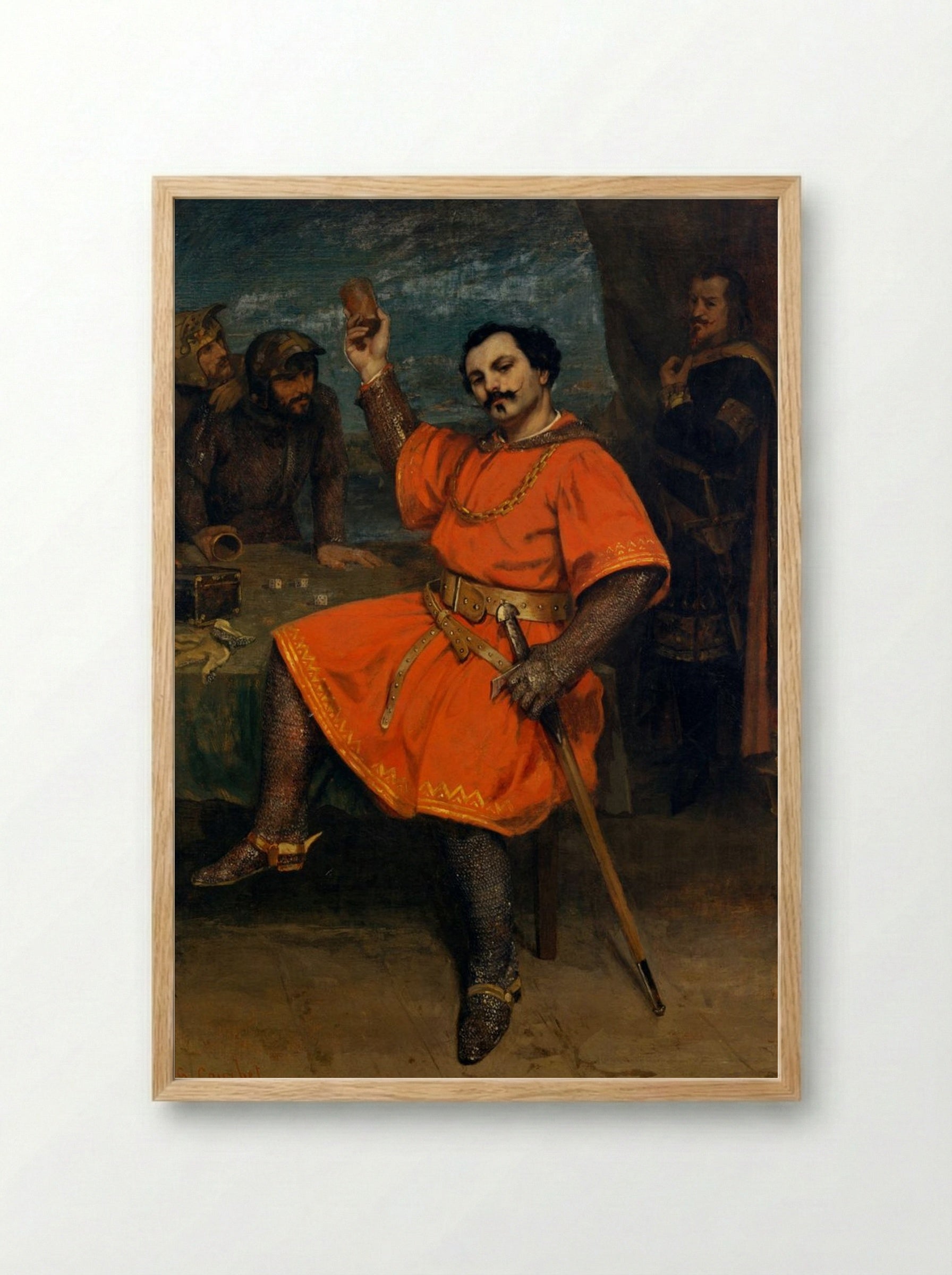 Portrait of Louis Guéymard as Robert le Diable - Gustave Courbet - Framed Print Wood