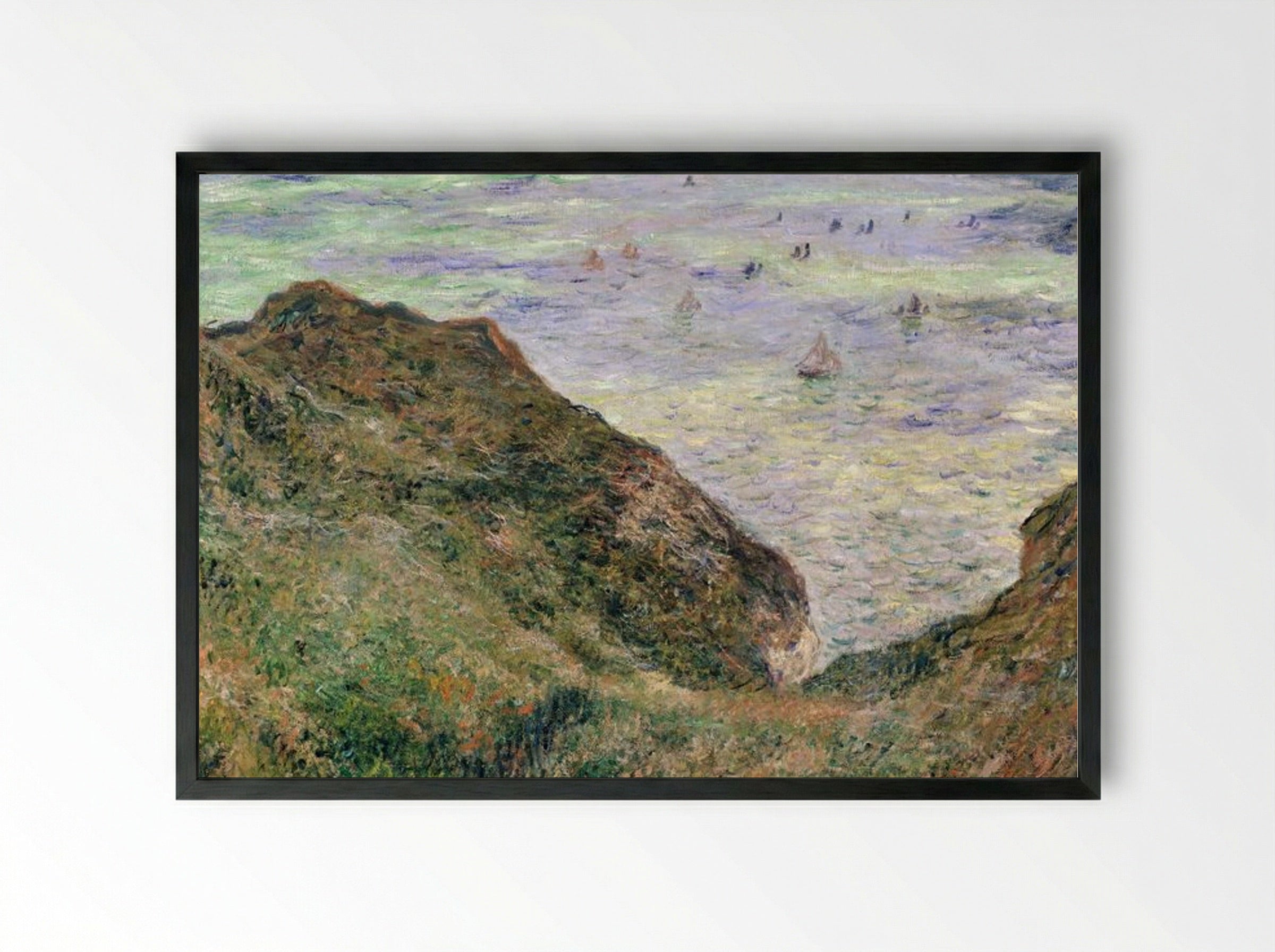 View Over the Sea - Claude Monet - Framed Print Black