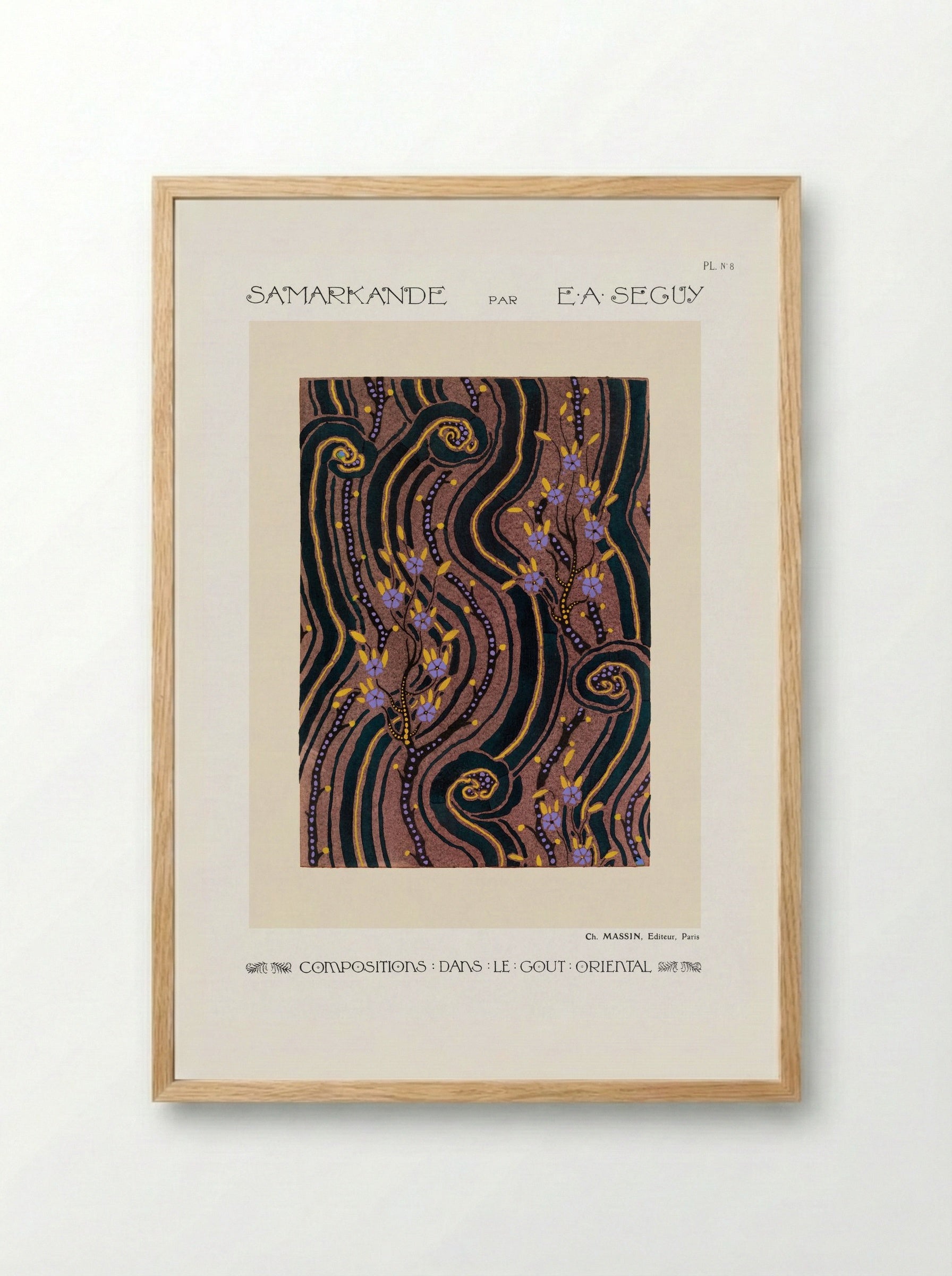 Samarkande (Plate 8, Compositions in the Oriental Style) - Émile-Allain Séguy - Framed Print Wood