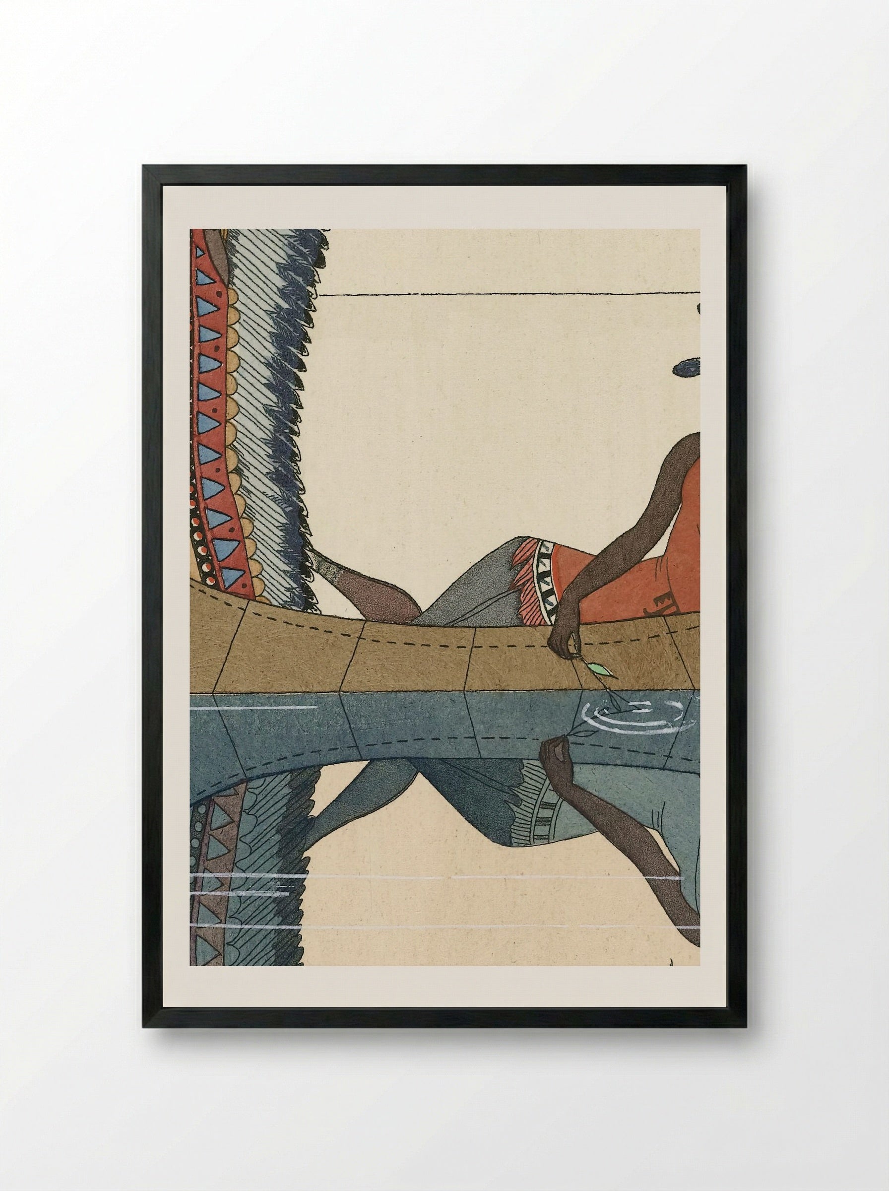 Le long du Missouri - George Barbier - Framed Print Black