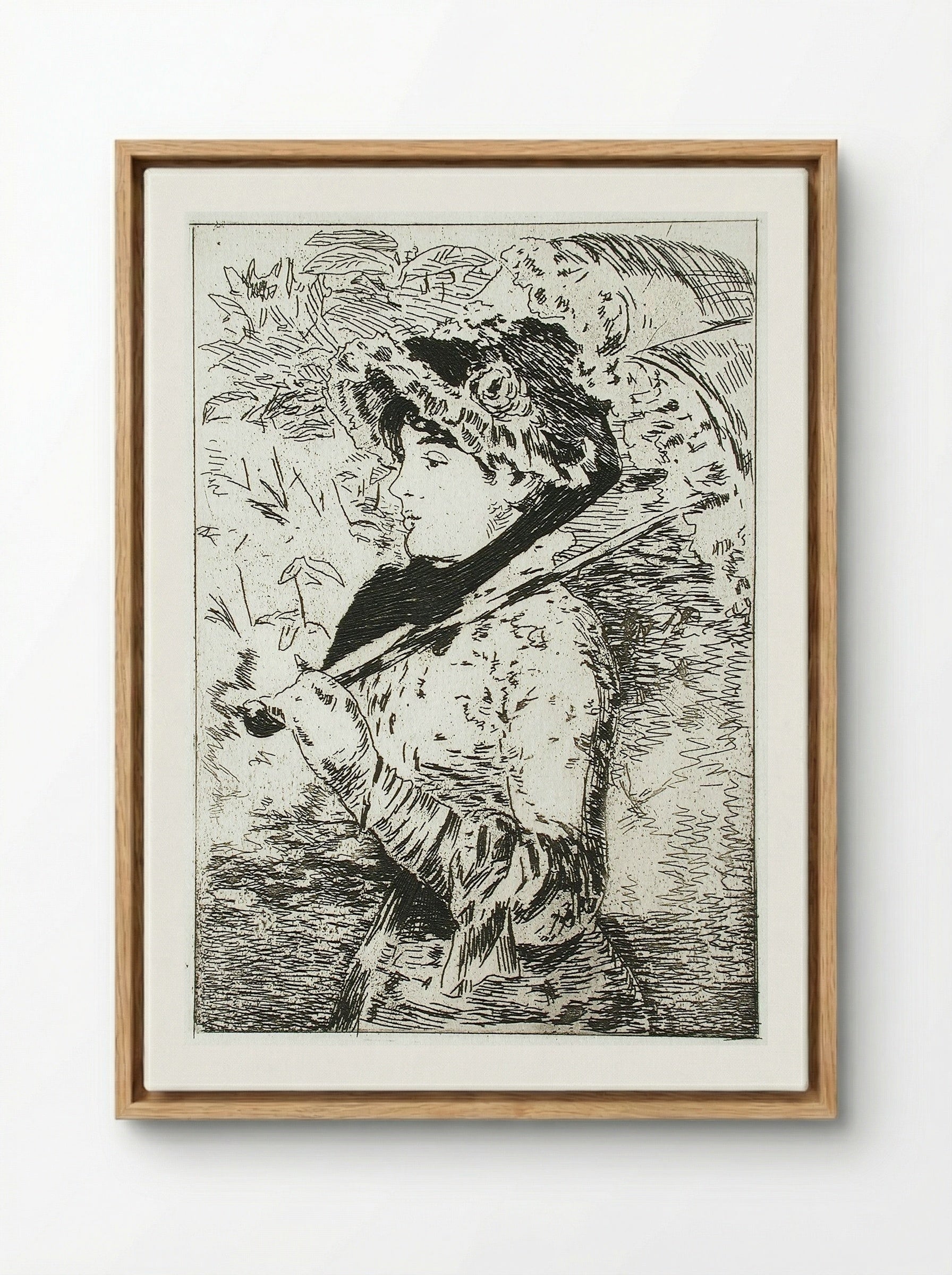 Jeanne (Spring) (Jeanne II) - Édouard Manet - Framed Canvas Wood