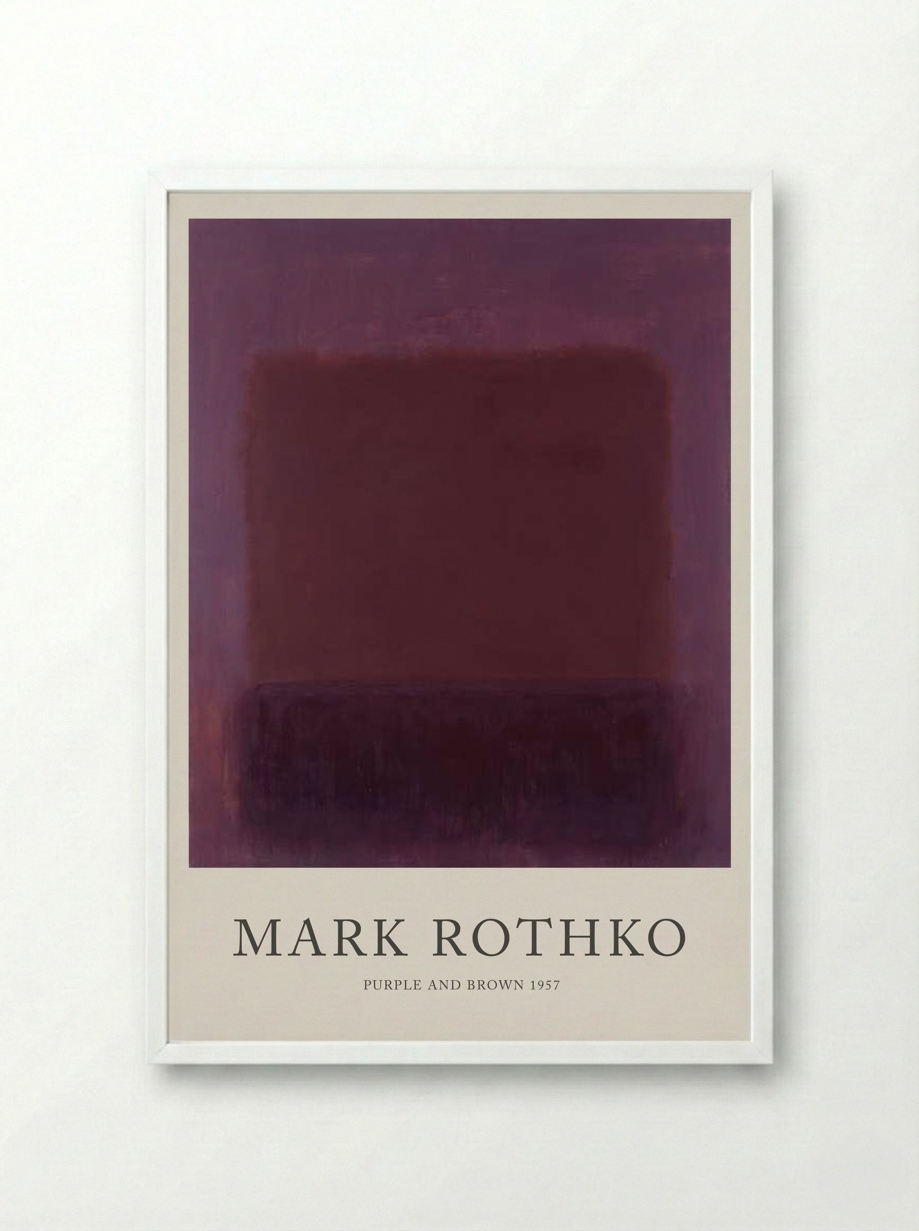 Purple and Brown - Mark Rothko - Framed Print White
