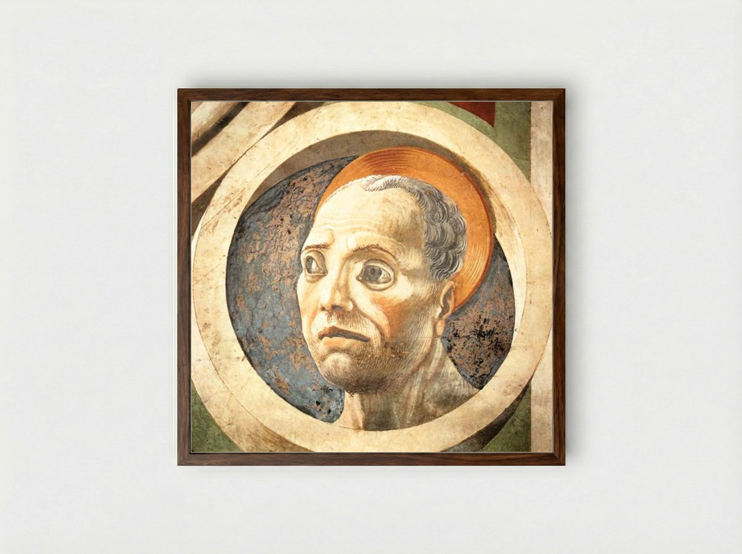 Head of a Prophet - Paolo Uccello - Framed Print Dark Wood