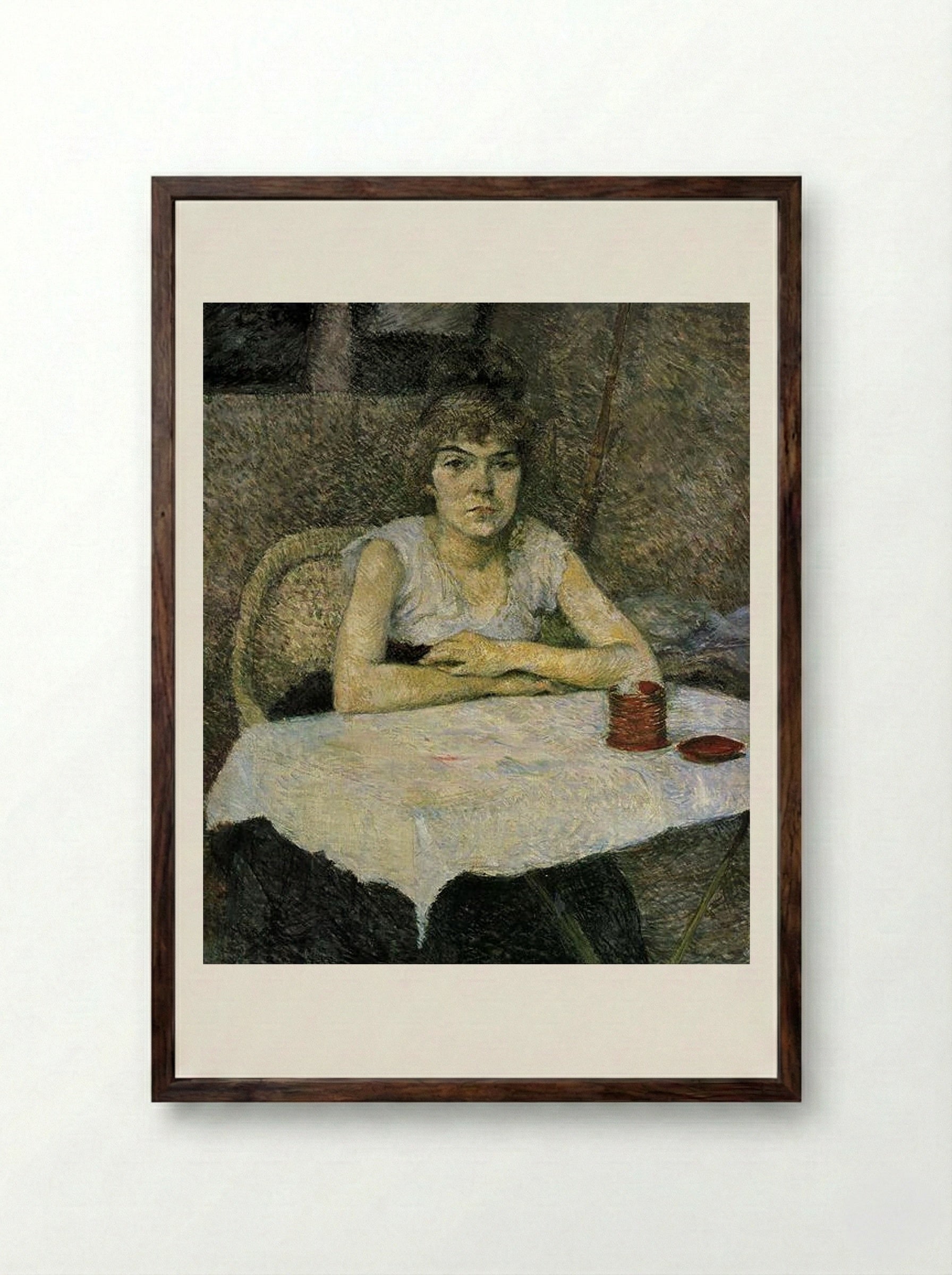 Rice Powder - Henri de Toulouse-Lautrec - Framed Print Dark Wood