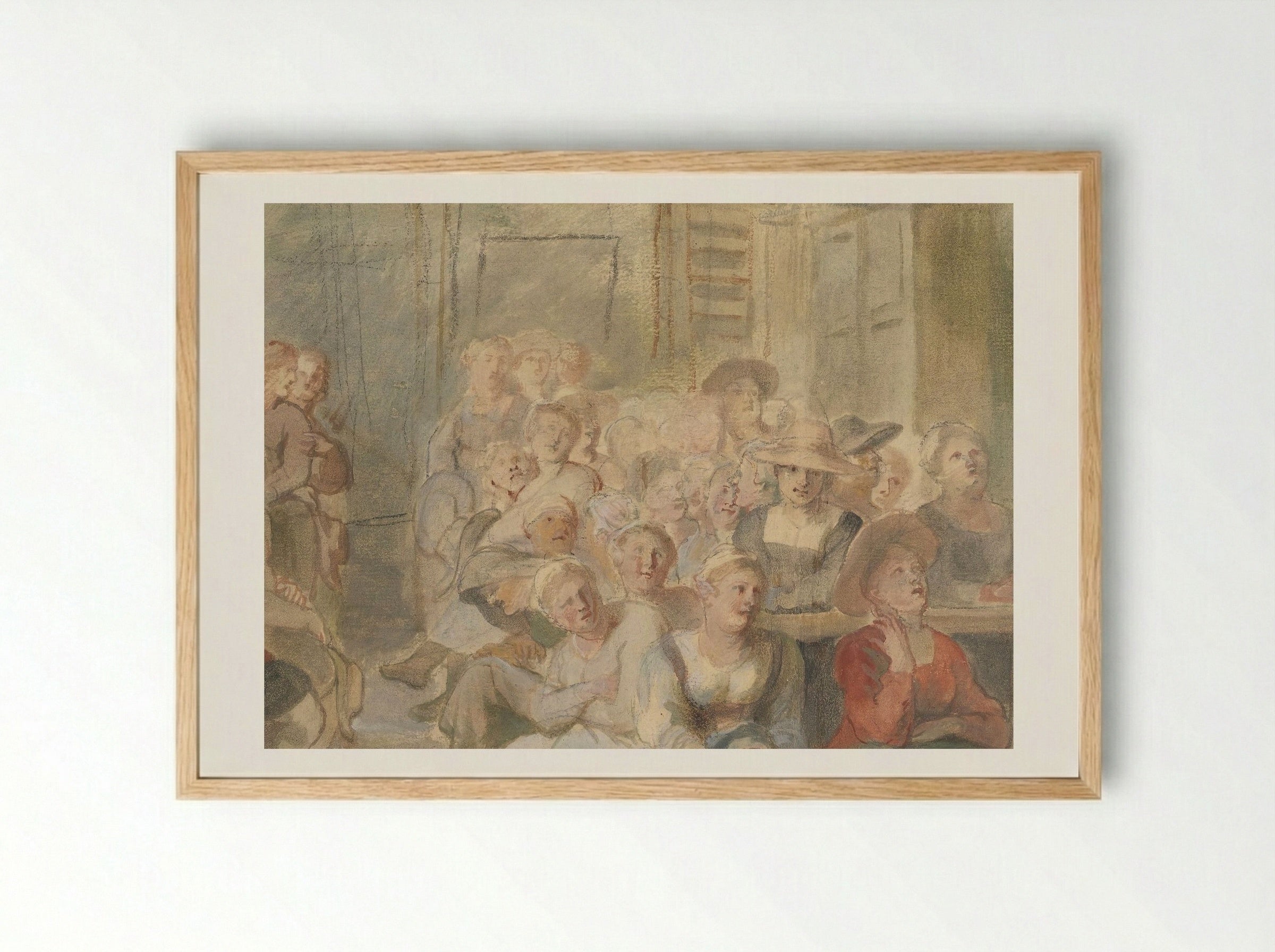 A Sermon in a Village Church - Peter Paul Rubens - Framed Print Wood