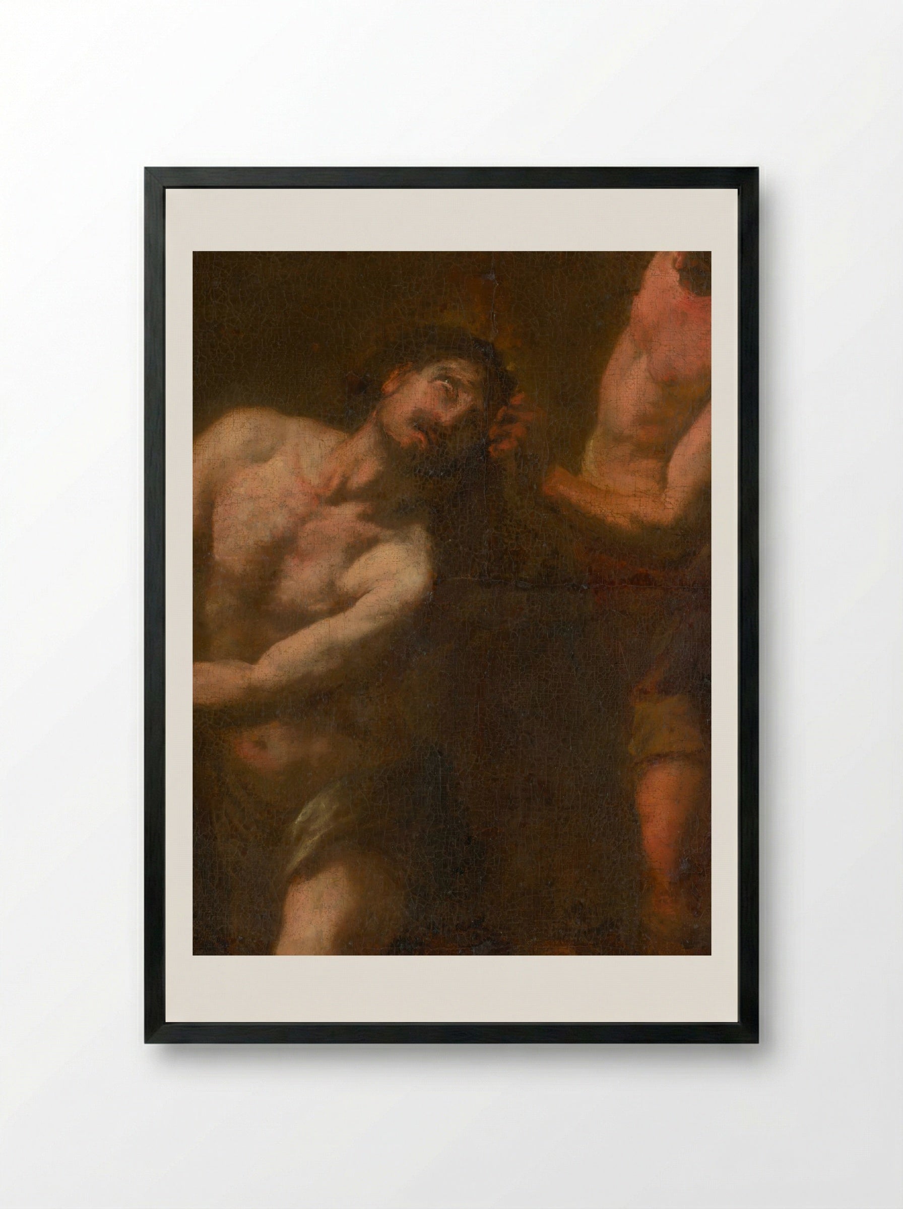 The Flagellation of Christ - Fine Art Print - Framed Print Black