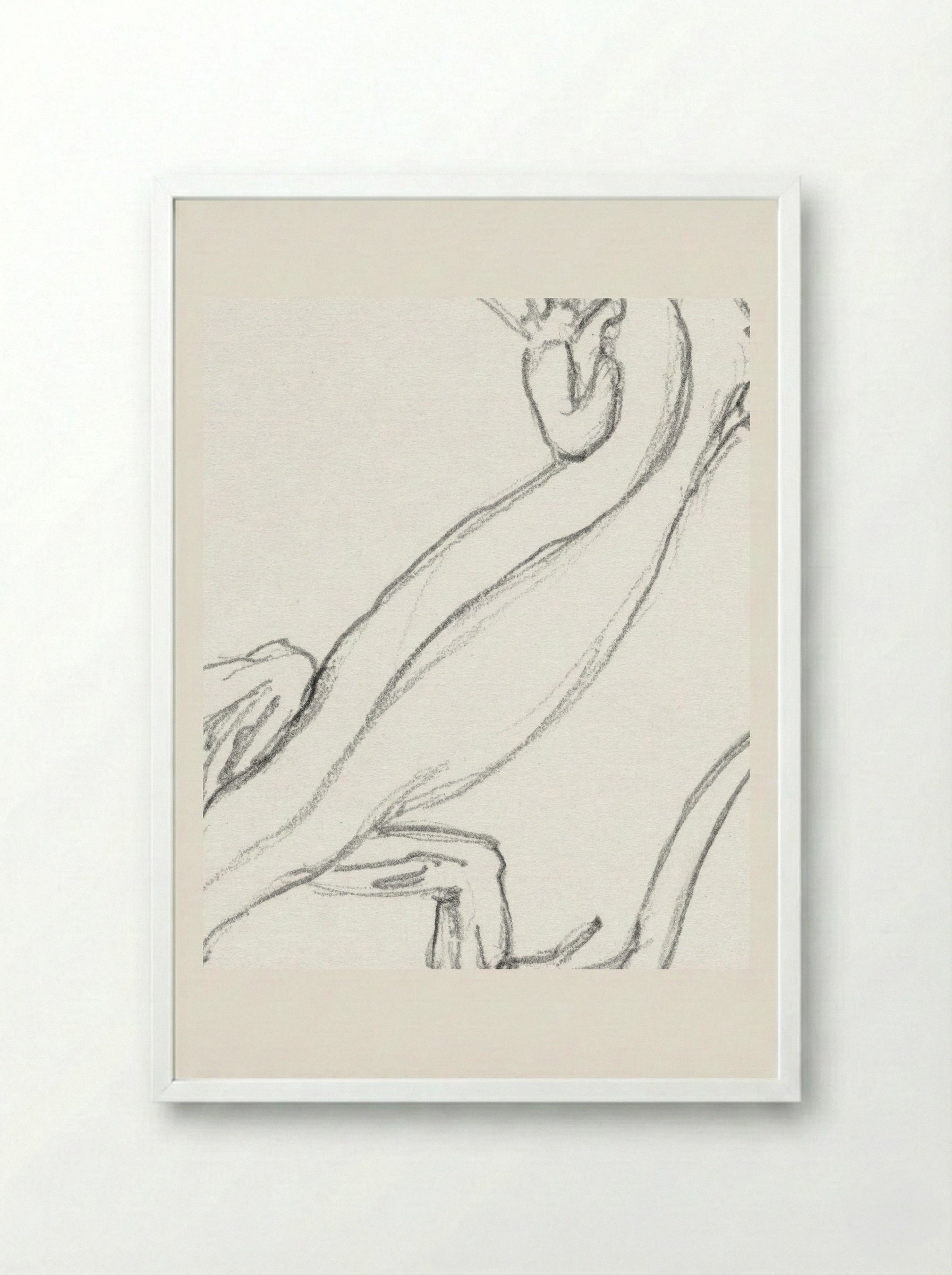 Lizard - Julie de Graag - Framed Print White