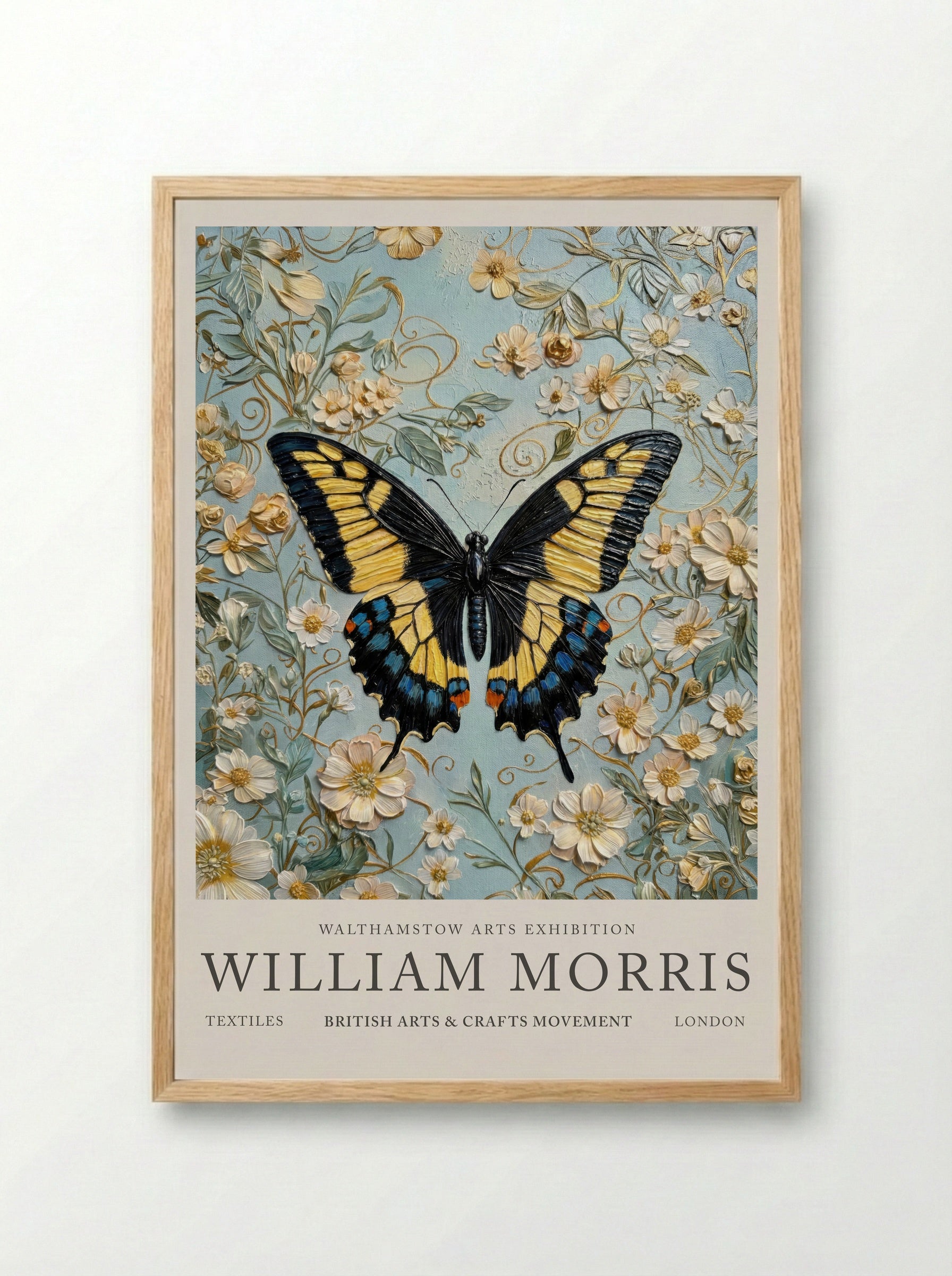 Swallowtail Butterfly - William Morris - Framed Print Wood