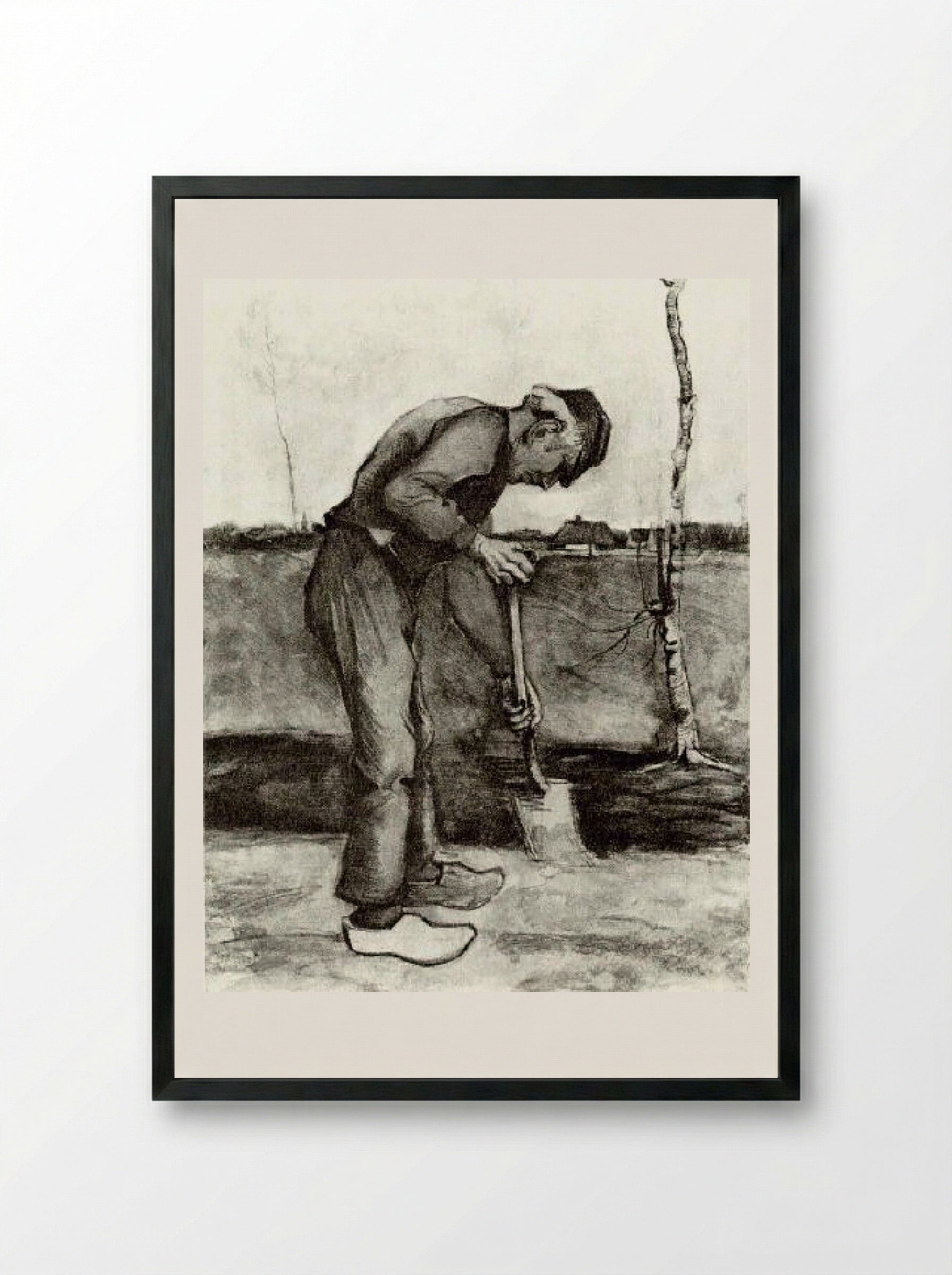 The Digger - Vincent van Gogh - Framed Print Black