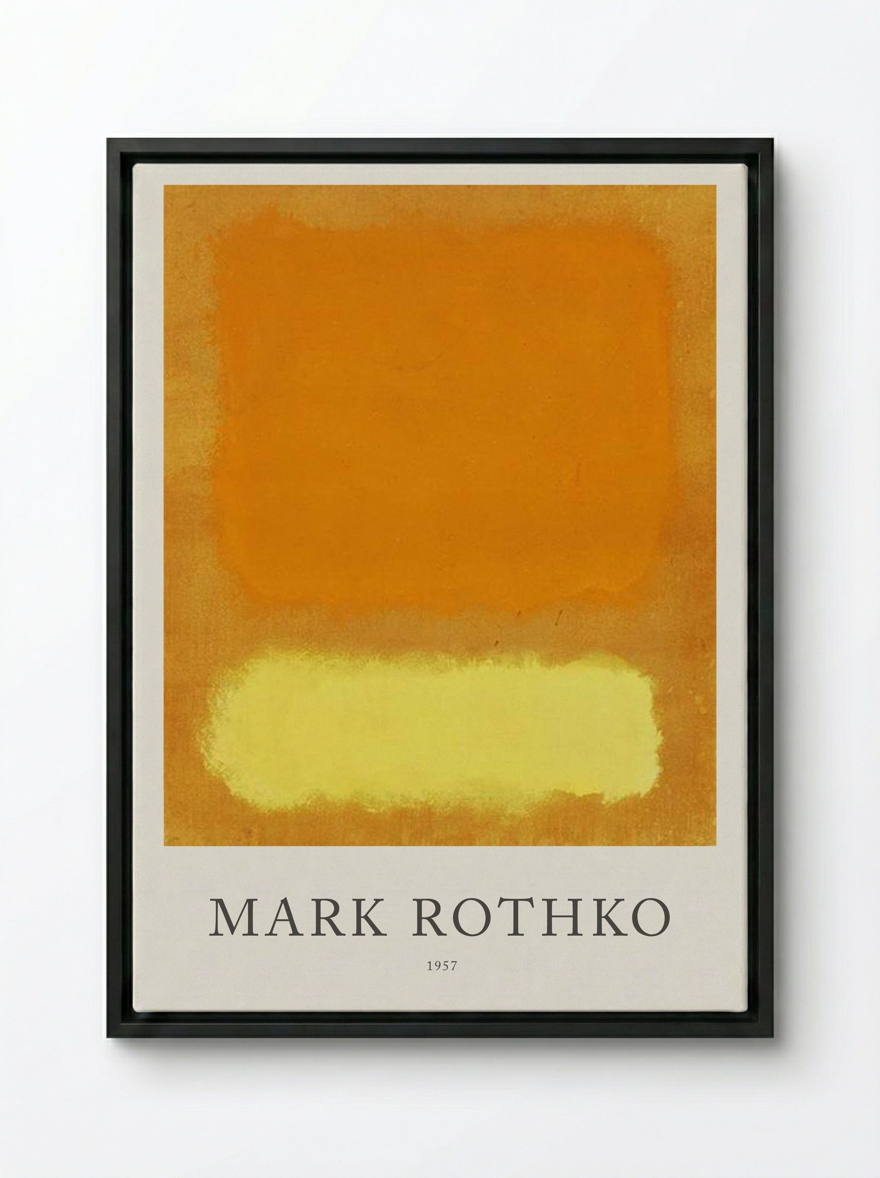 Untitled (Orange and Yellow) - Mark Rothko - Framed Canvas Black