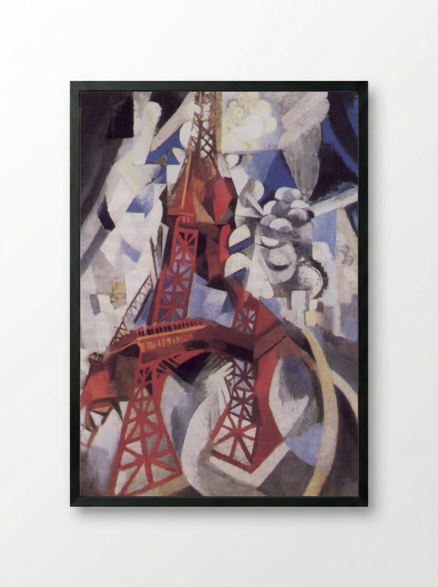 The Red Tower - Robert Delaunay - Framed Print Black