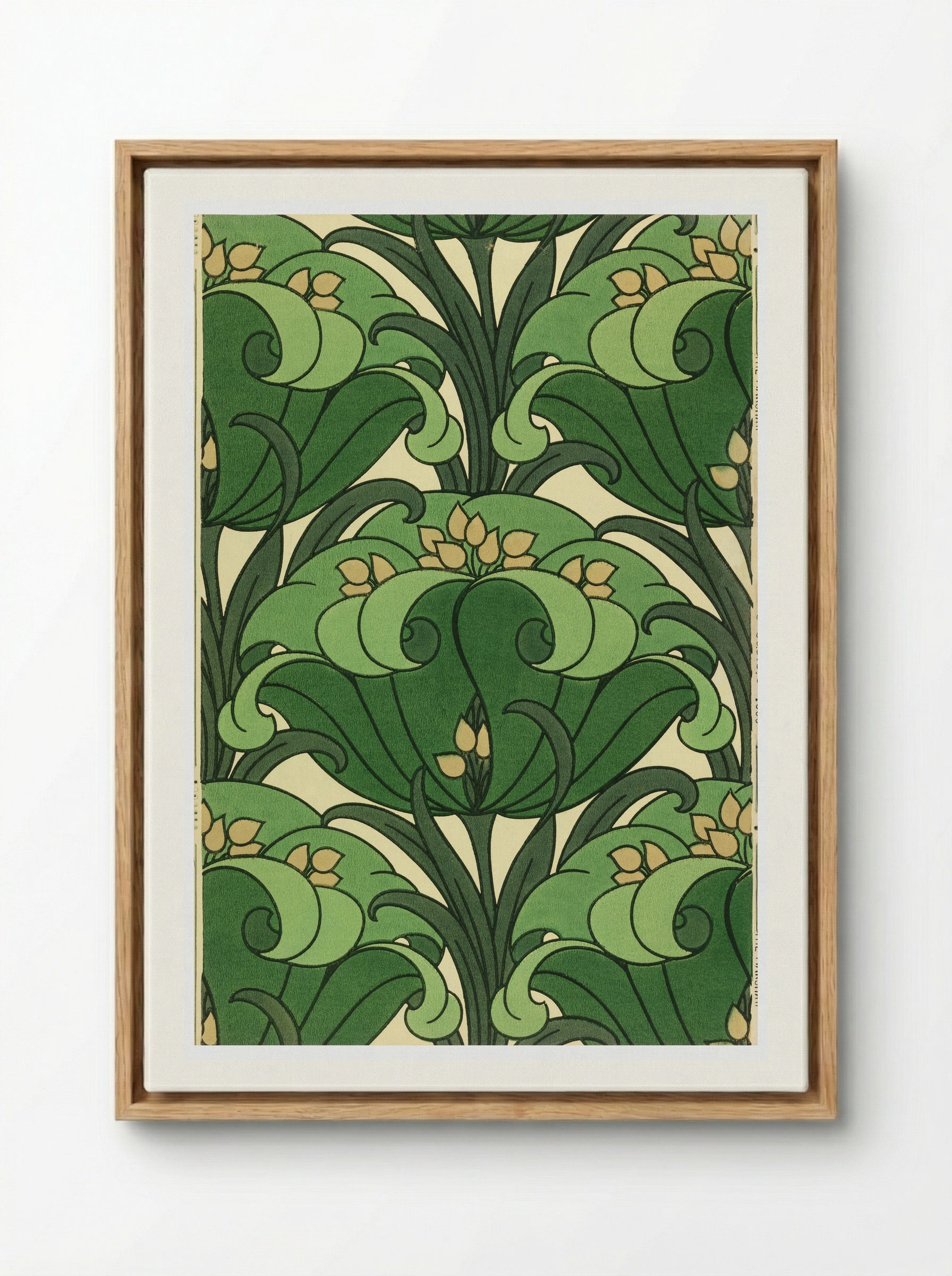 Floral Sidewall Design - William Morris - Framed Canvas Wood