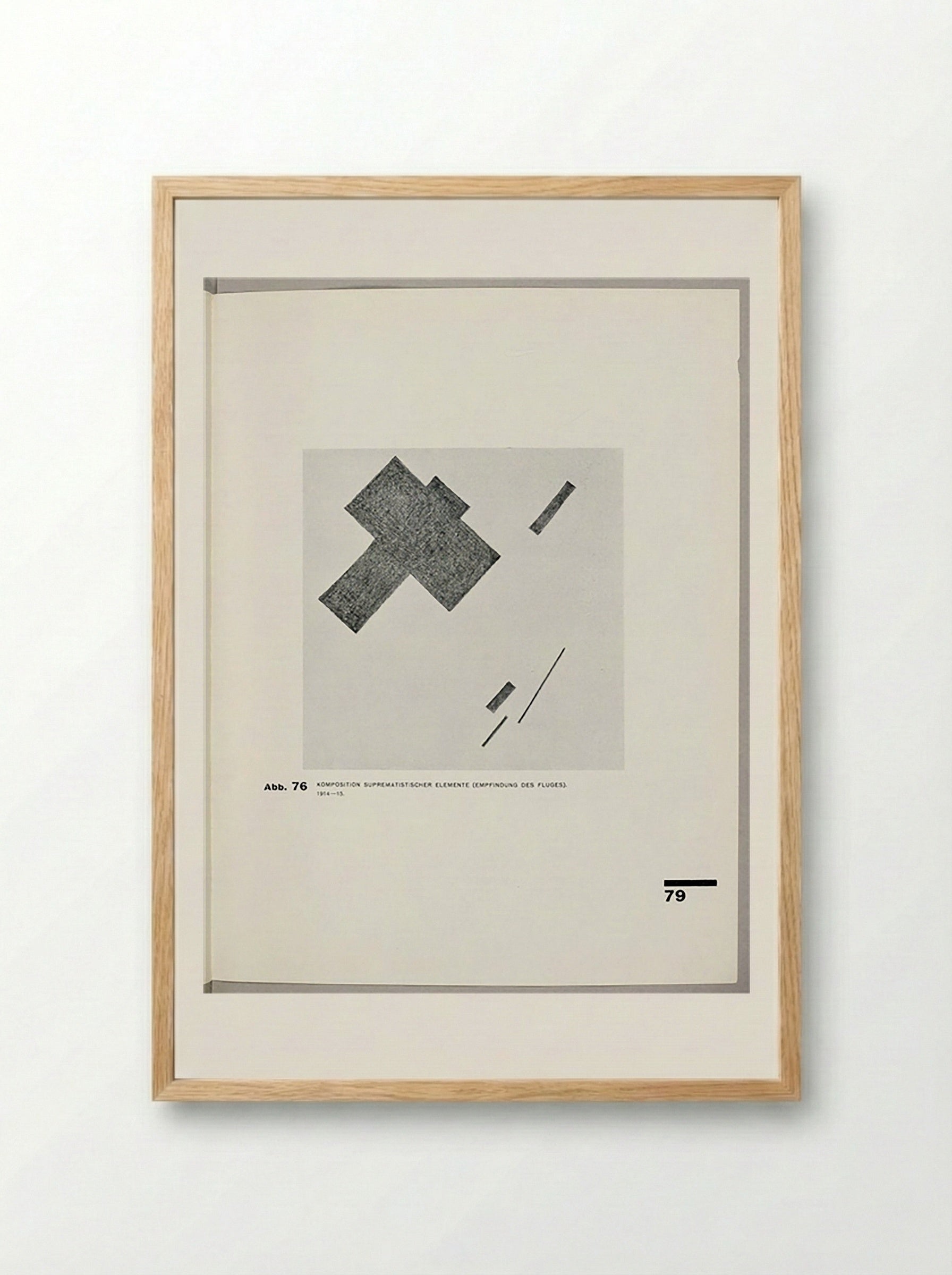 Composition of Suprematist Elements (Feeling of Flight) - Kazimir Malevich - Framed Print Wood