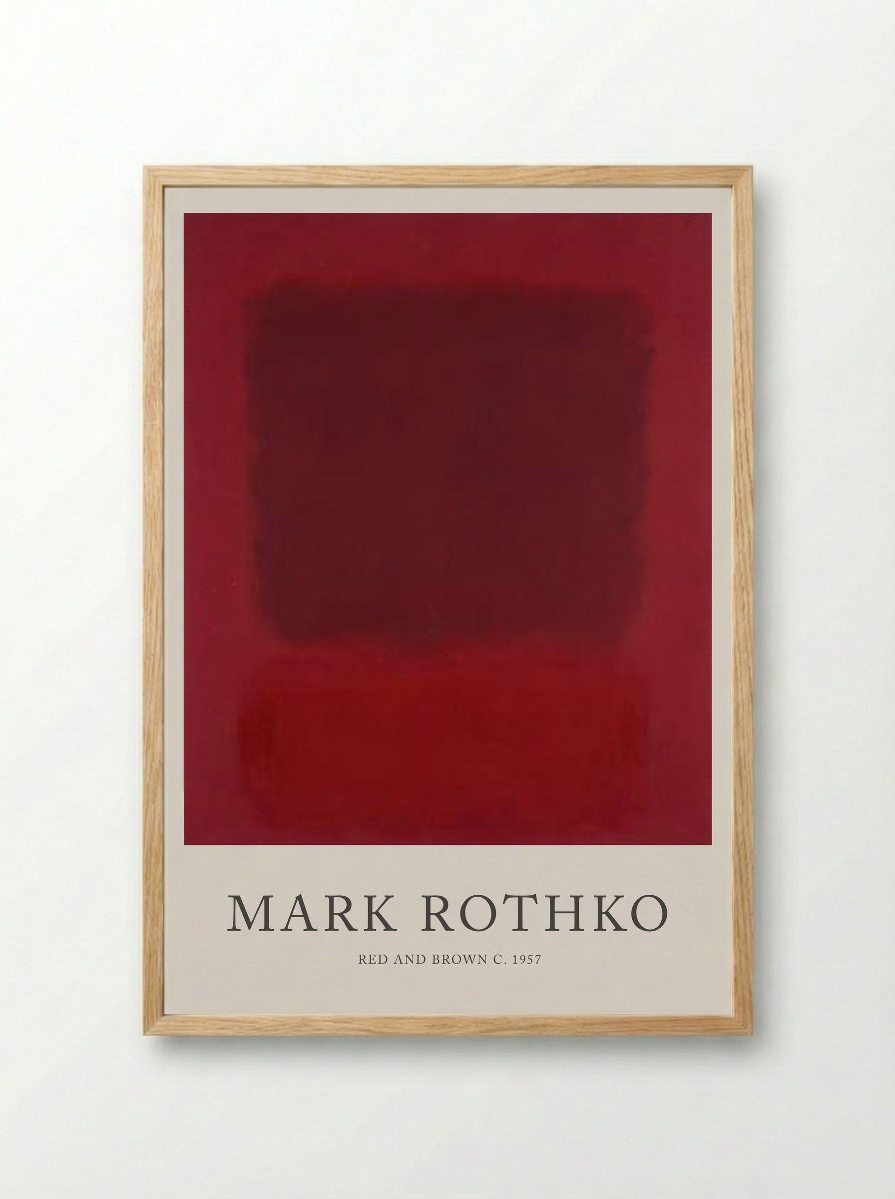 Red and Brown - Mark Rothko - Framed Print Wood