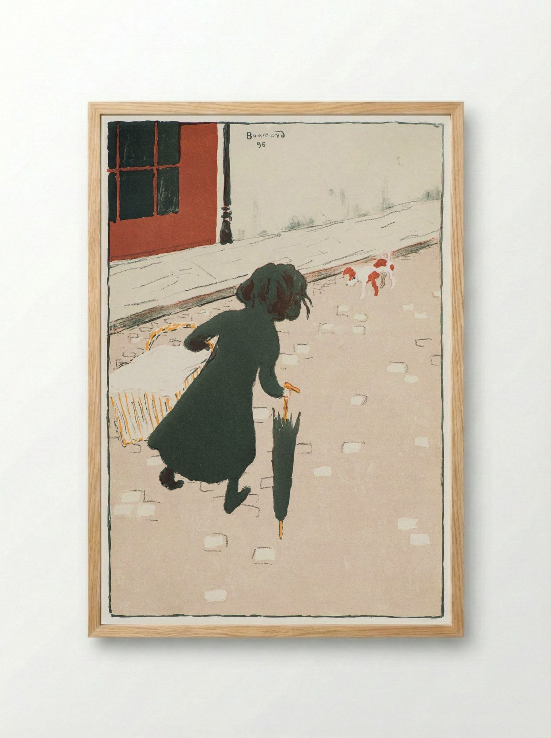 The Little Laundress - Pierre Bonnard - Framed Print Wood