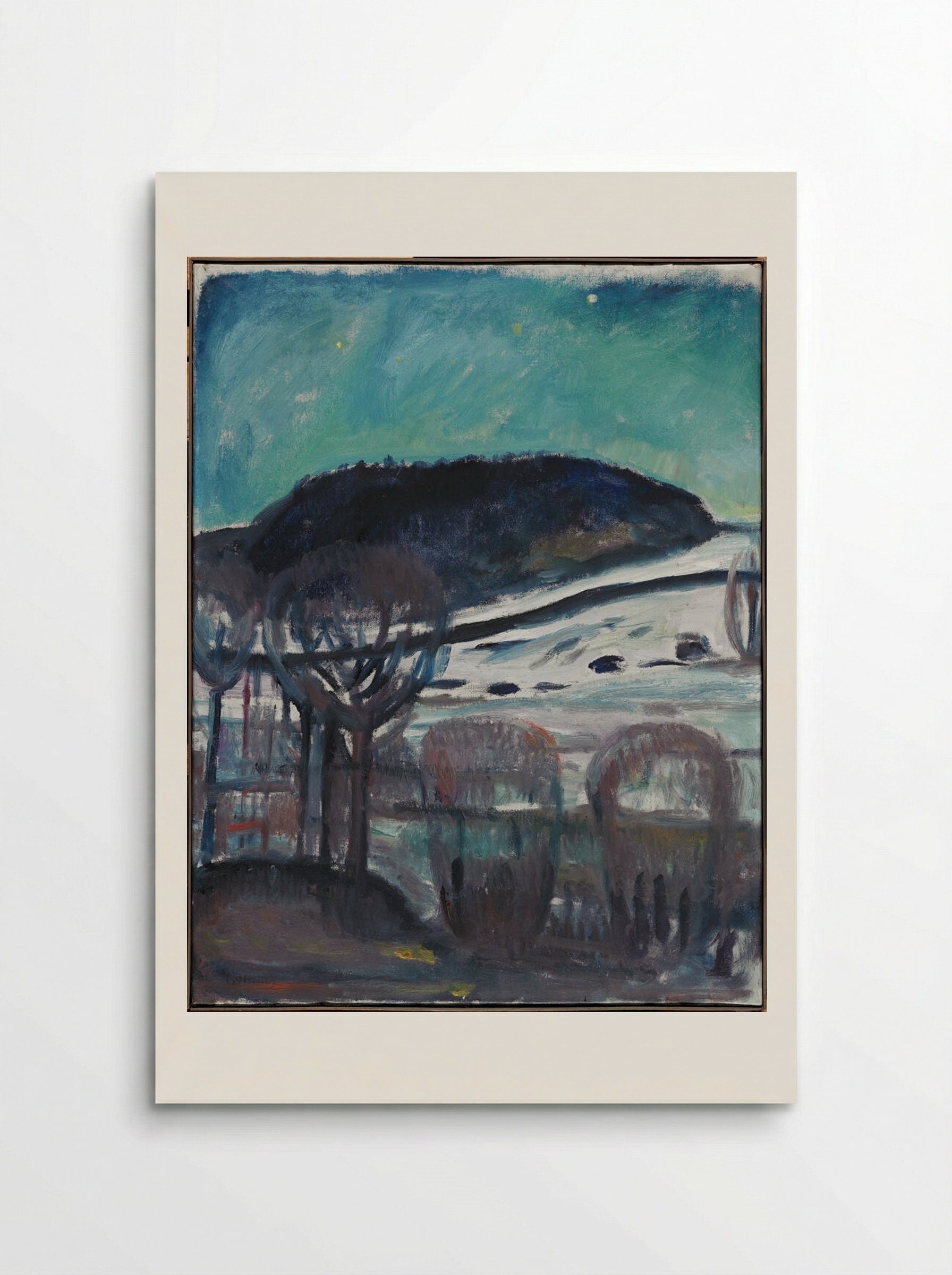 Winter Landscape by Moonlight - Edvard Munch - Poster