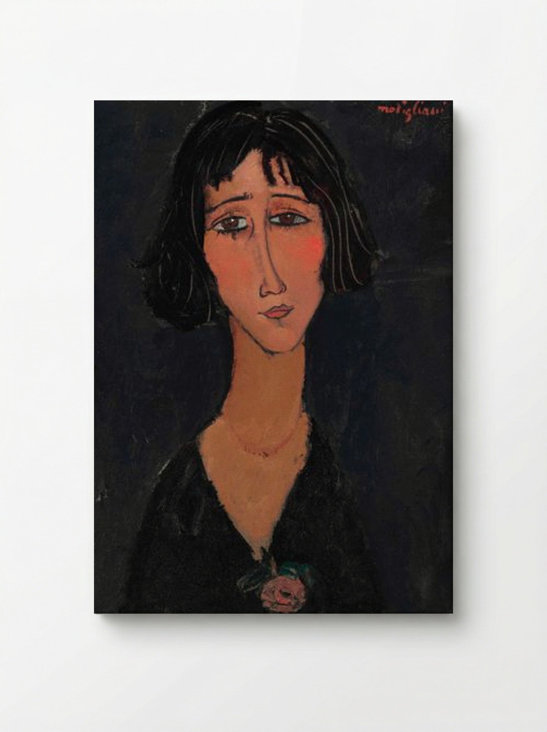 Jeune femme à la rose (Margherita) - Amedeo Modigliani - Canvas