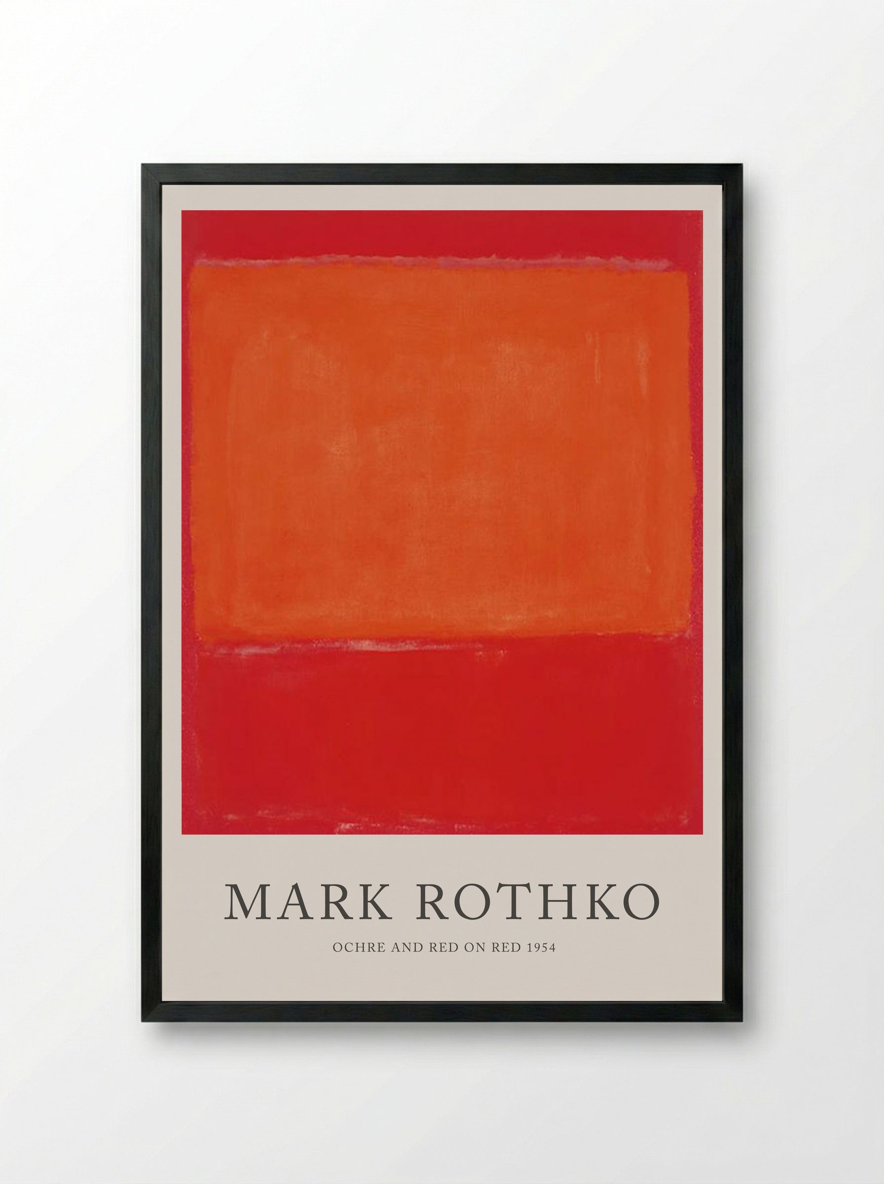 Ochre and Red on Red - Mark Rothko - Framed Print Black