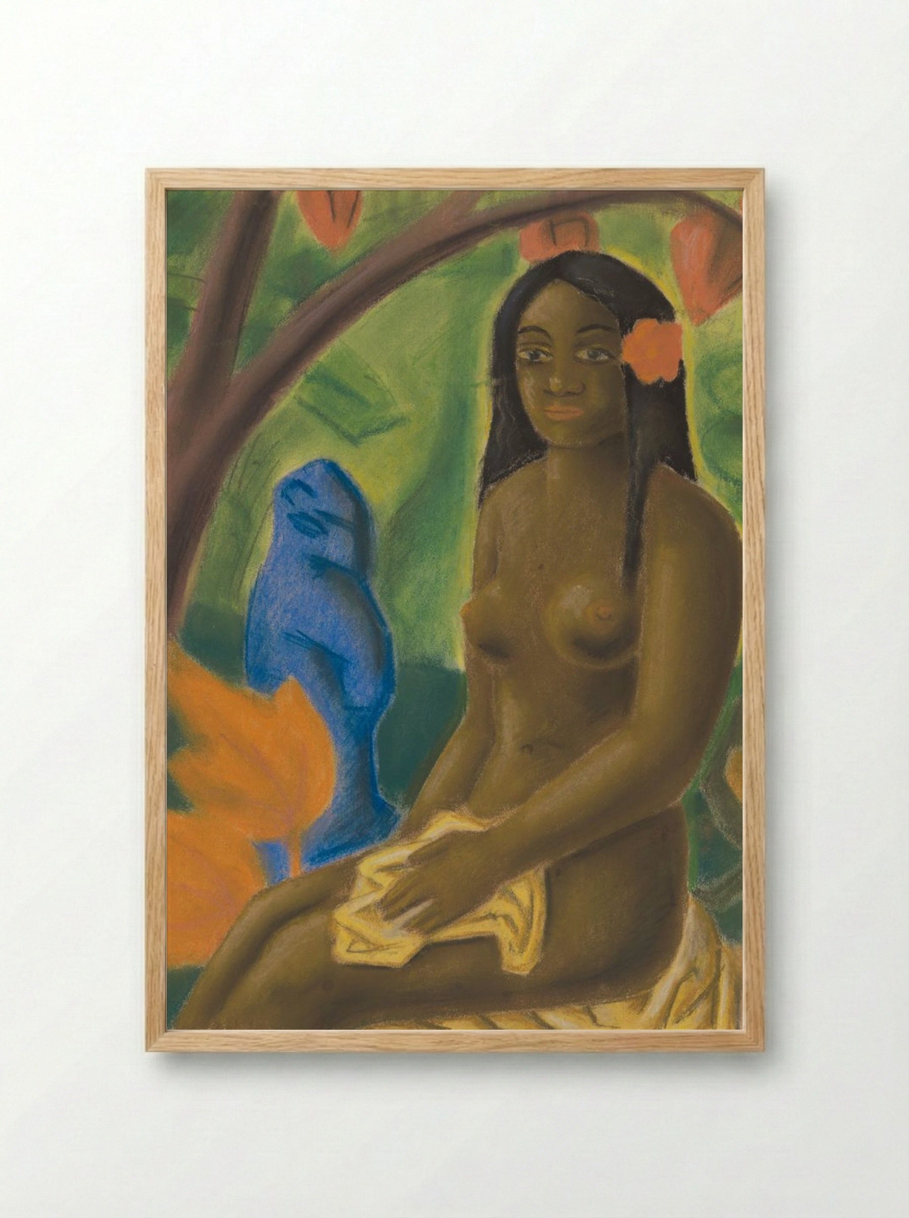 Girl of Tahiti - Mikuláš Galanda - Framed Print Wood